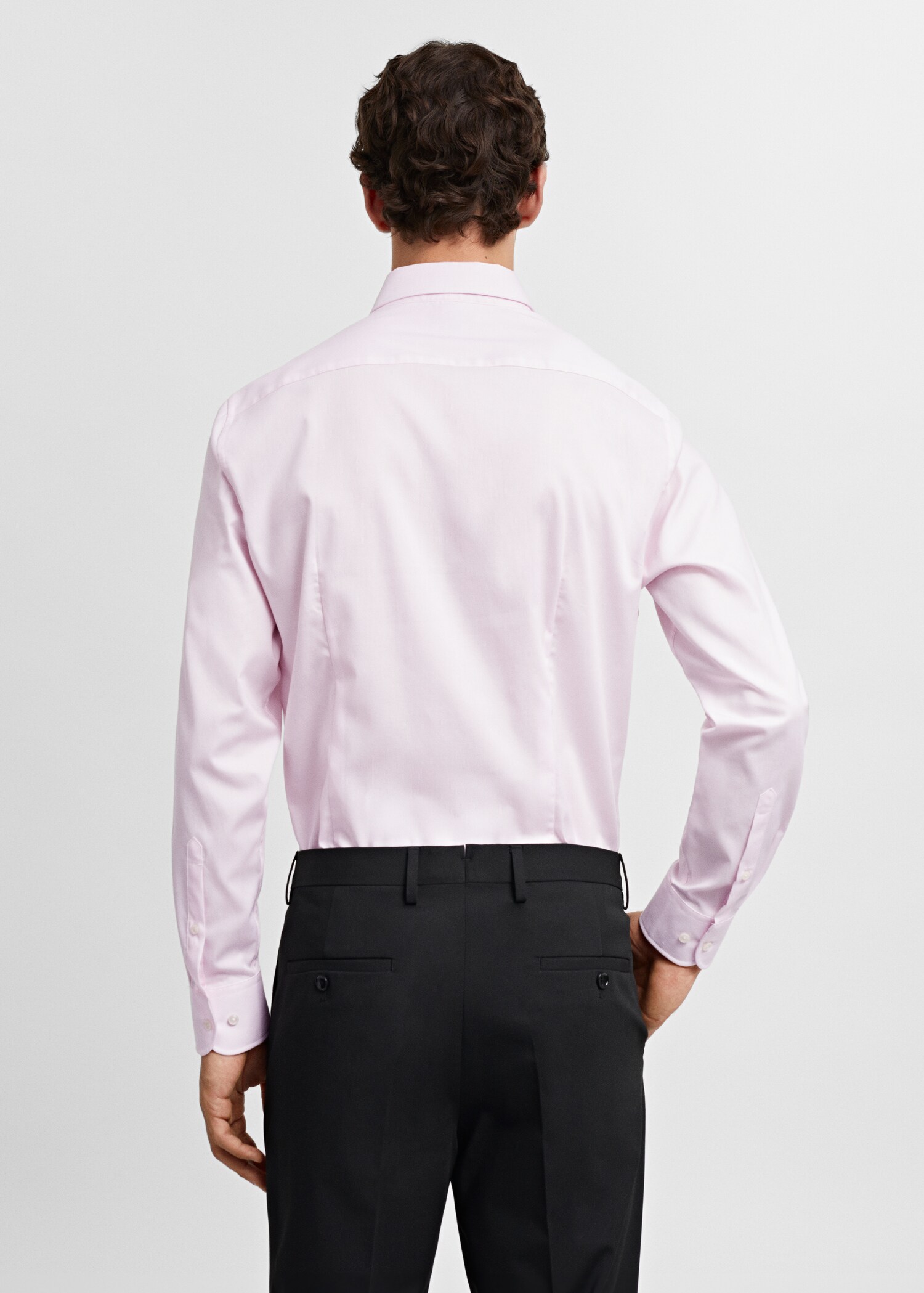 Πουκάμισο κοστουμιού slim fit ριγέ twill - Πίσω όψη προϊόντος