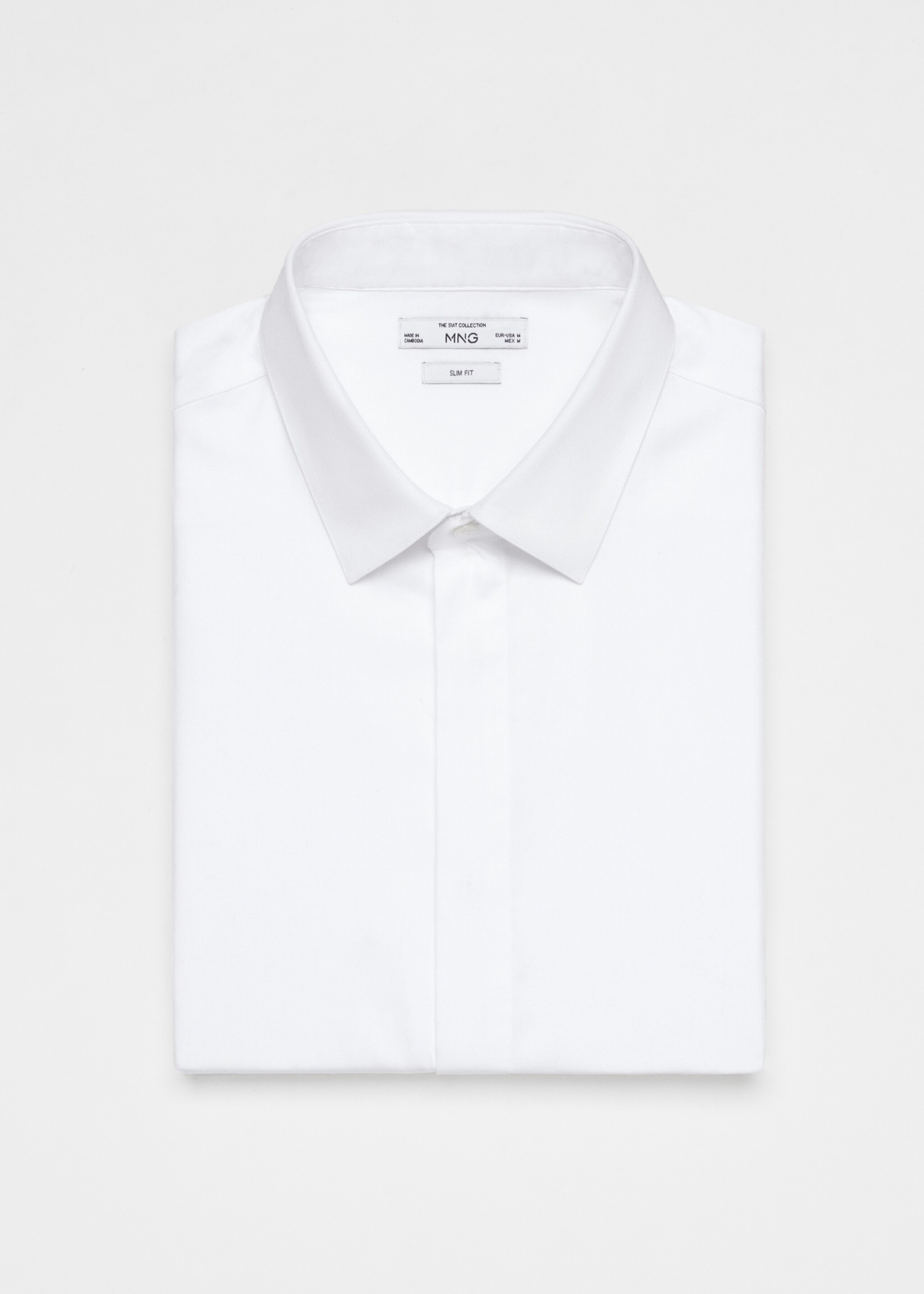 Πουκάμισο κοστουμιού slim fit 100% βαμβάκι - Λεπτομέρεια του προϊόντος 8
