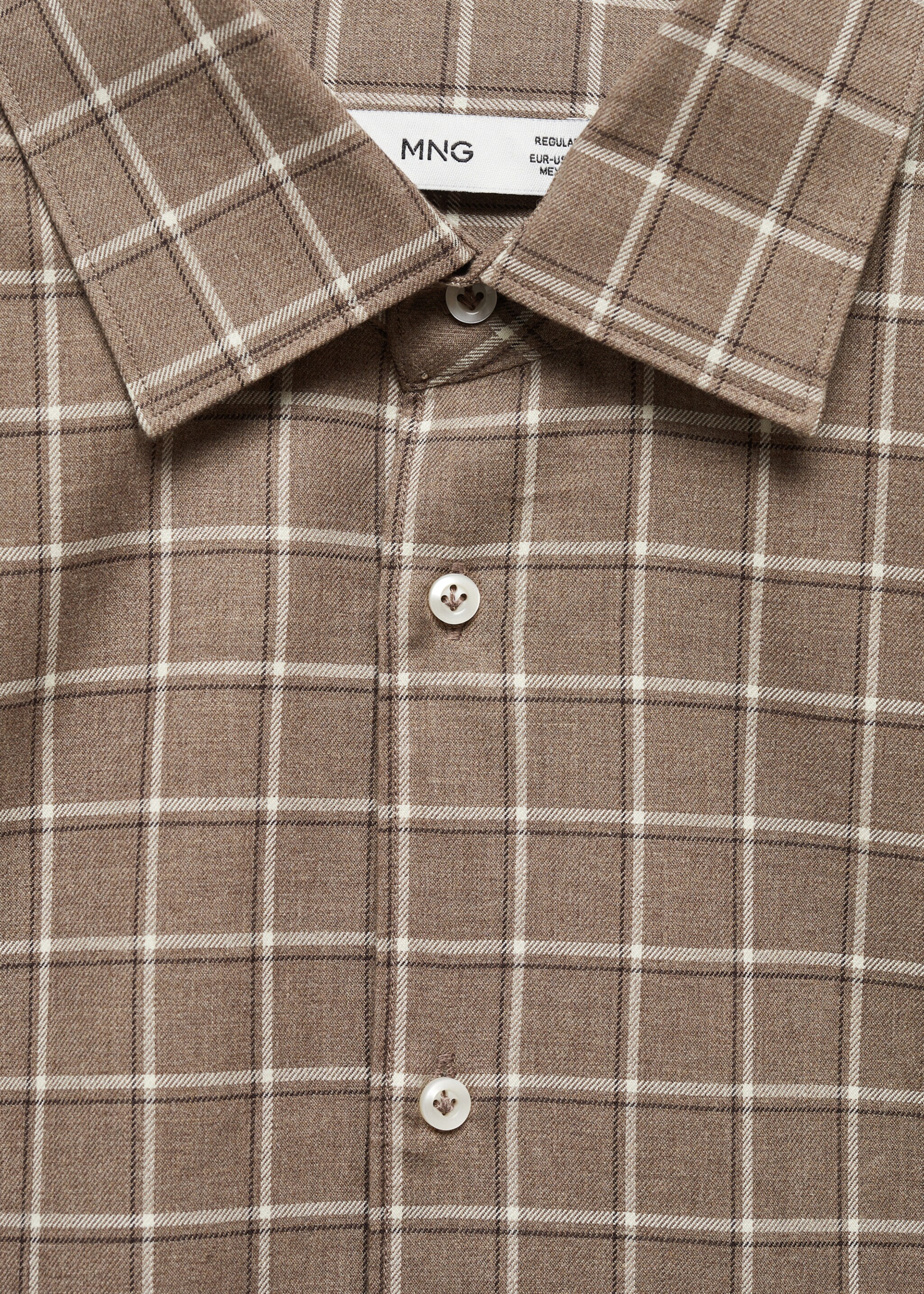 Kariertes Hemd aus Flanell-Baumwolle - Detail des Artikels 8
