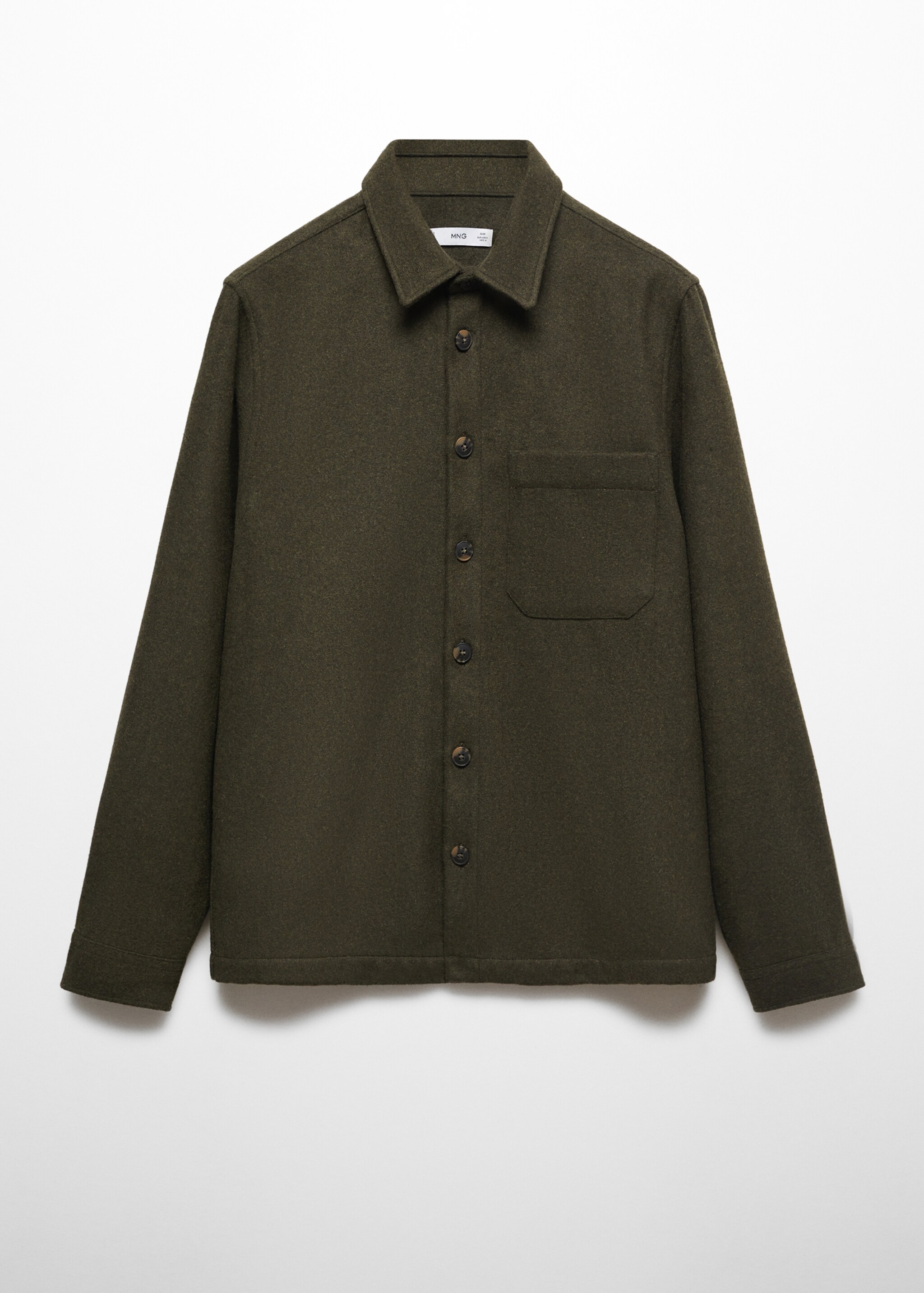 Regular Fit-Overshirt mit Tasche - Artikel ohne Model, Khaki. Ref: 67040633-00.