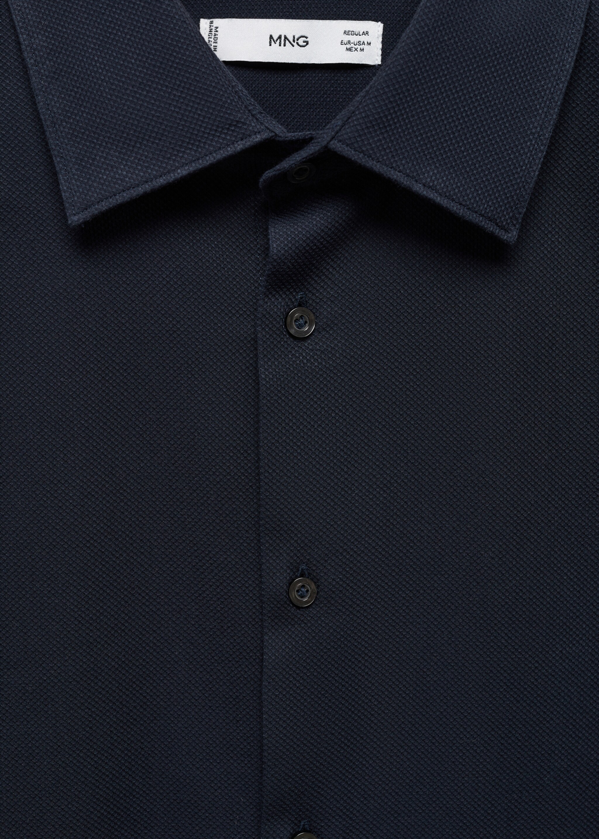 Slim-fit cotton structured shirt - Details of the article 8