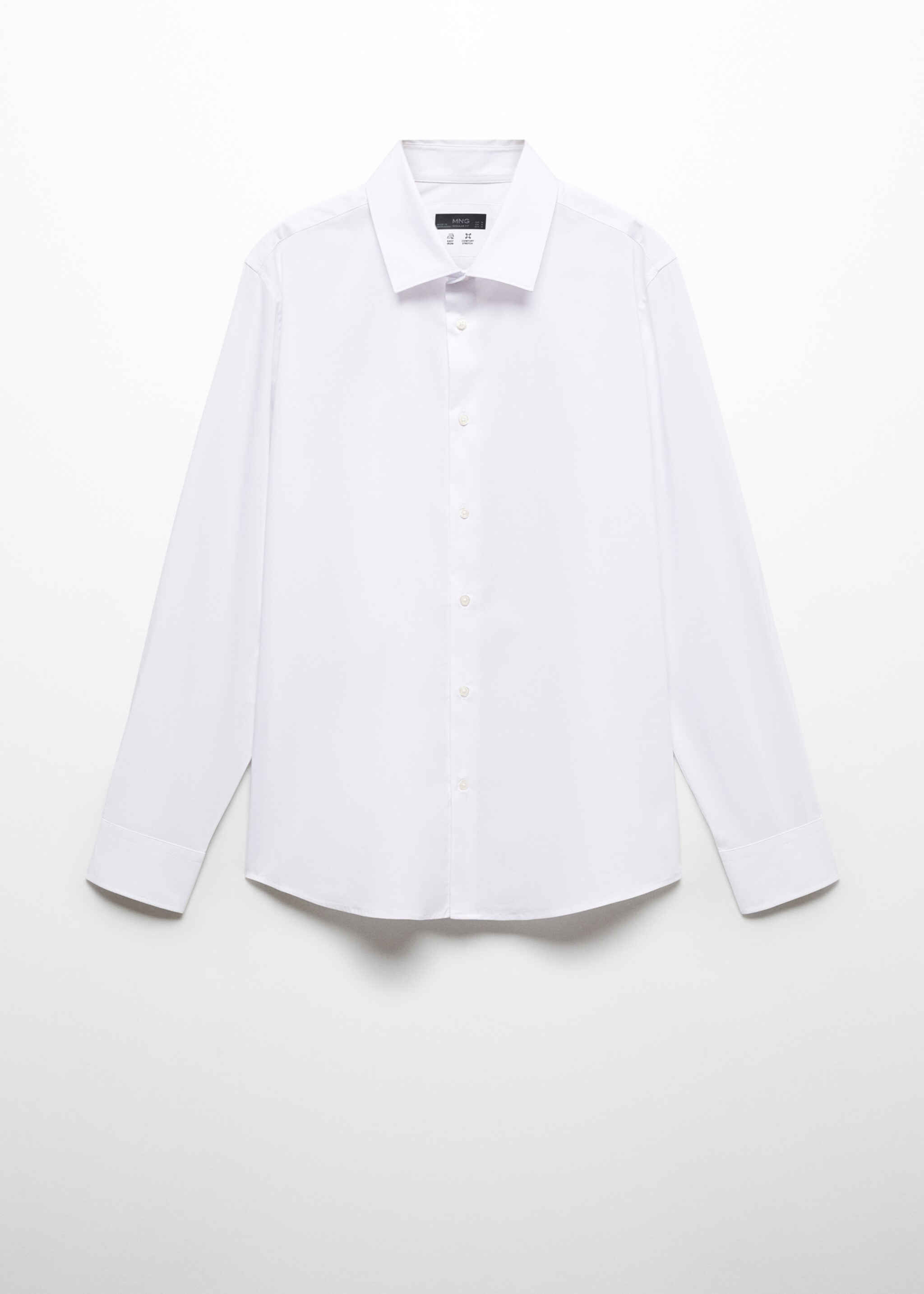 Camisa regular fit algodón stretch - Artículo sin modelo, Blanco. Ref: 67040637-00.