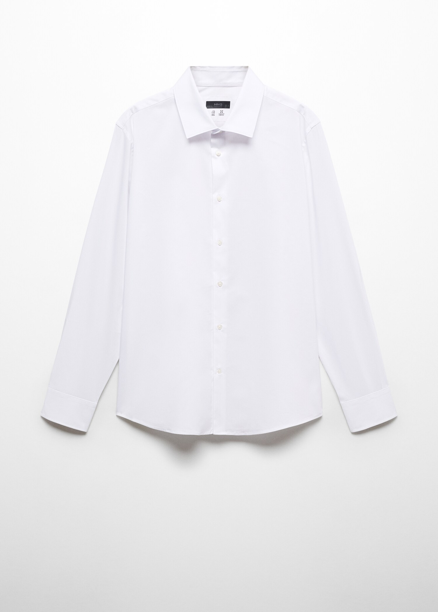 Regular-fit stretch cotton shirt - Article without model