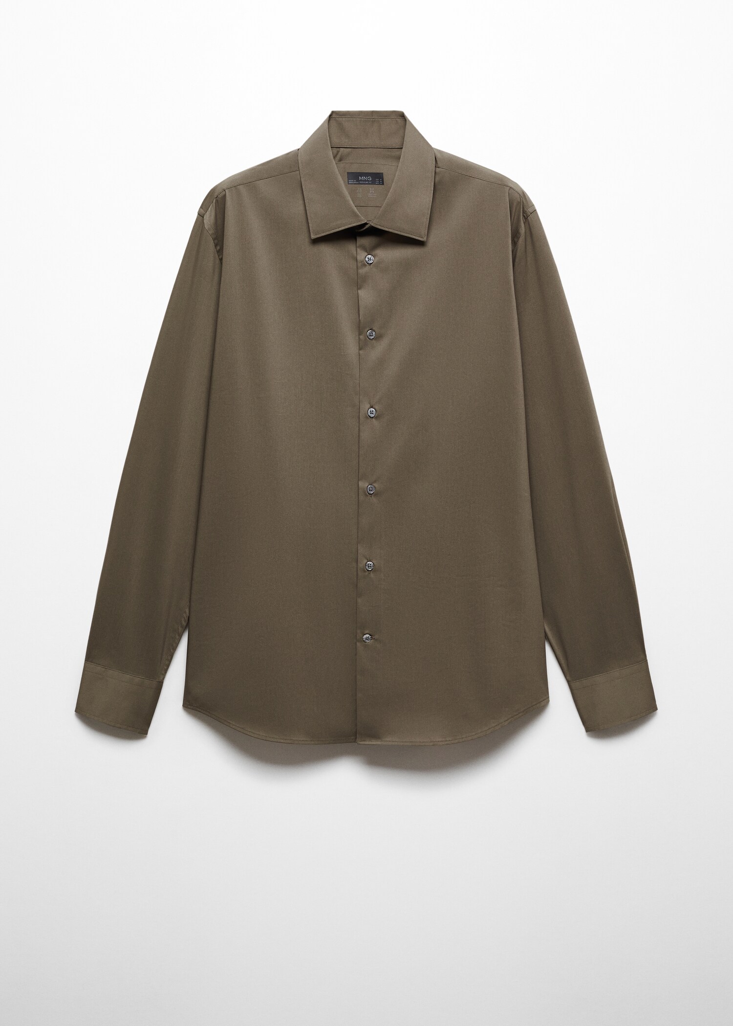 Regular-fit stretch cotton shirt - Article without model