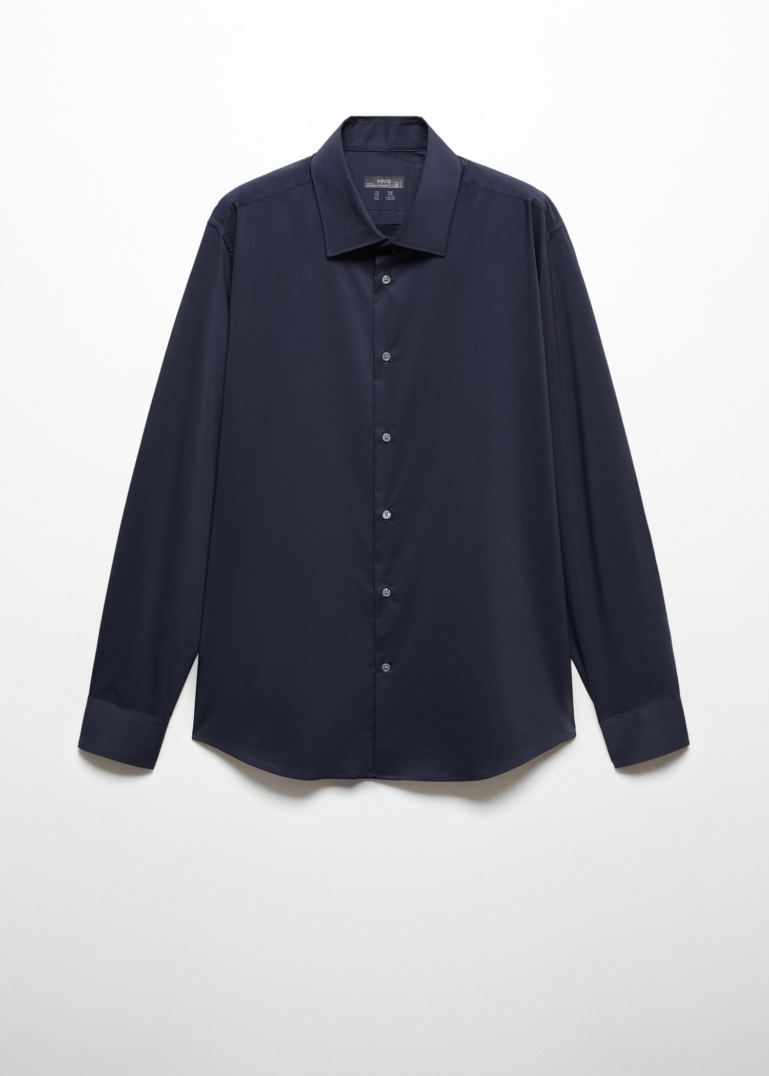 Regular-fit stretch cotton shirt - Article without model