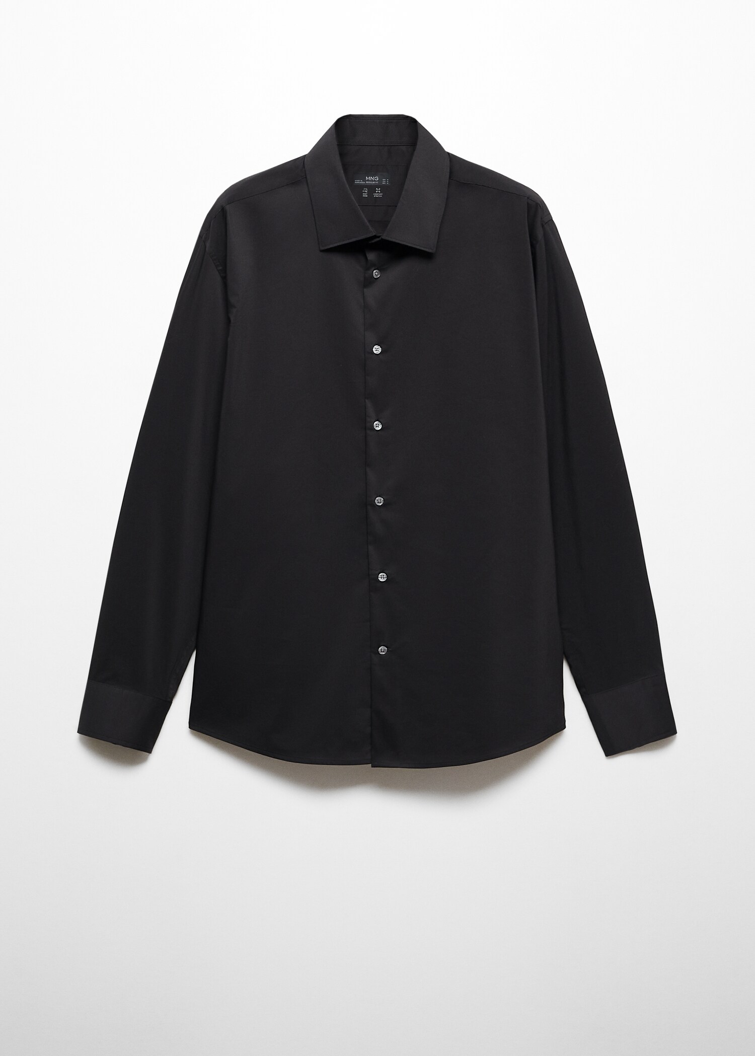 Regular-fit stretch cotton shirt - Article without model
