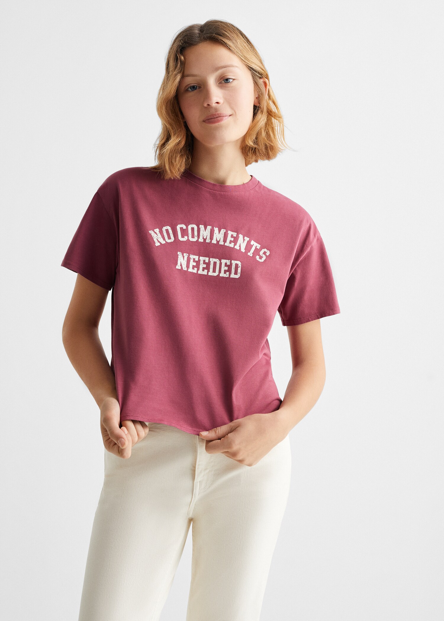 T-shirt crop message - Plan moyen