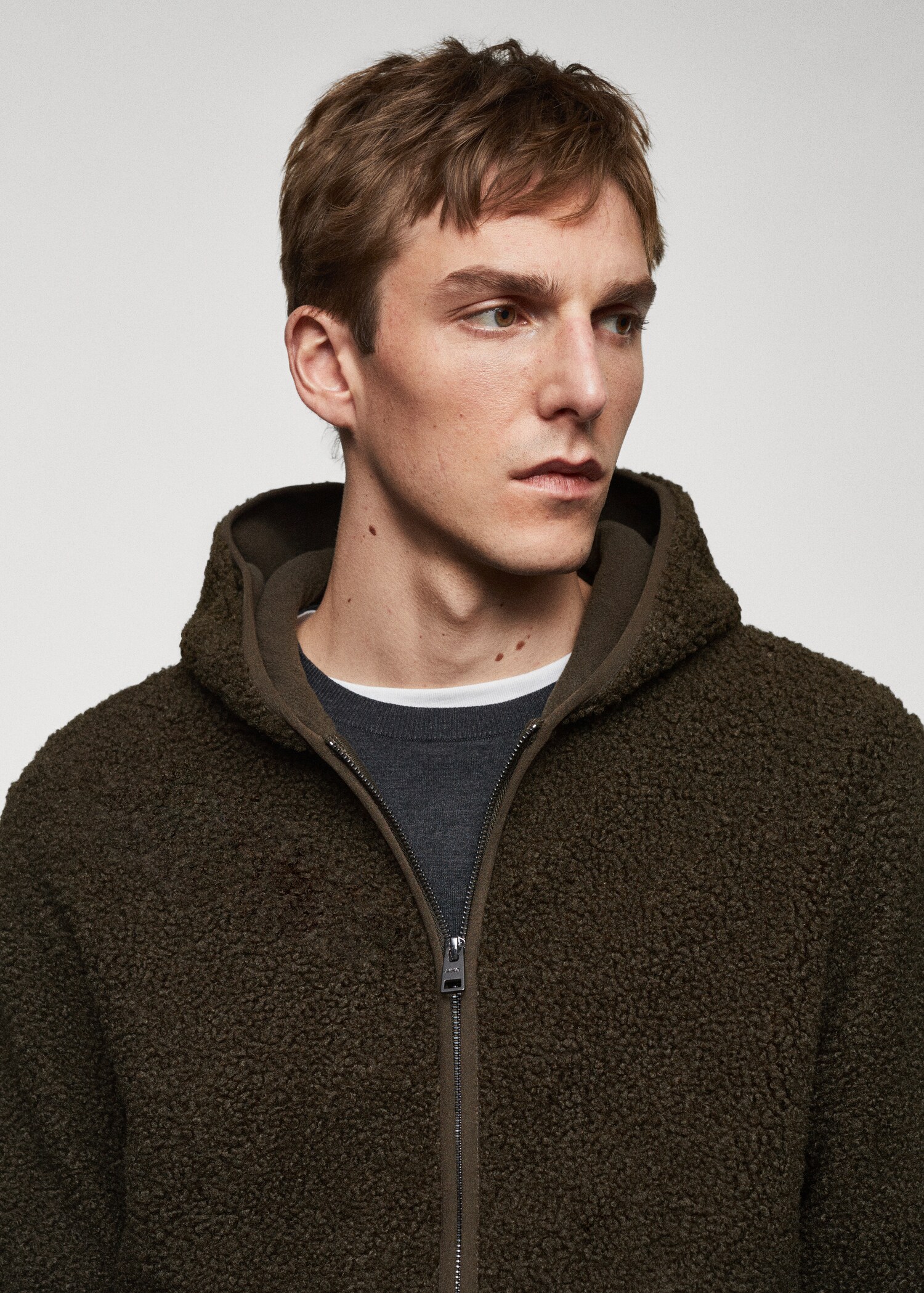 Bouclé-Sweatshirt mit Reißverschluss - Detail des Artikels 1