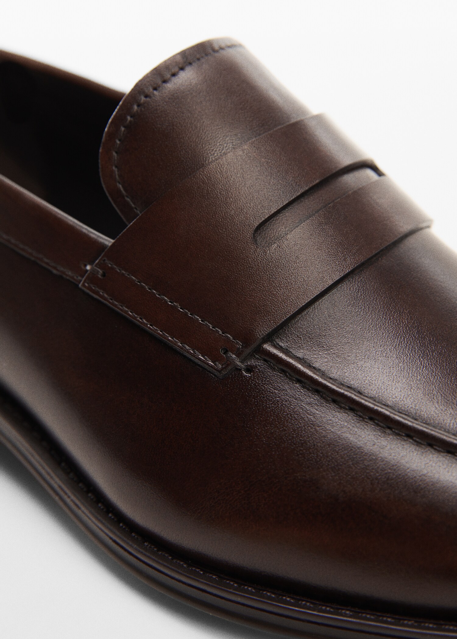 Mocassins découpe cuir effet patiné - Détail de l'article 3