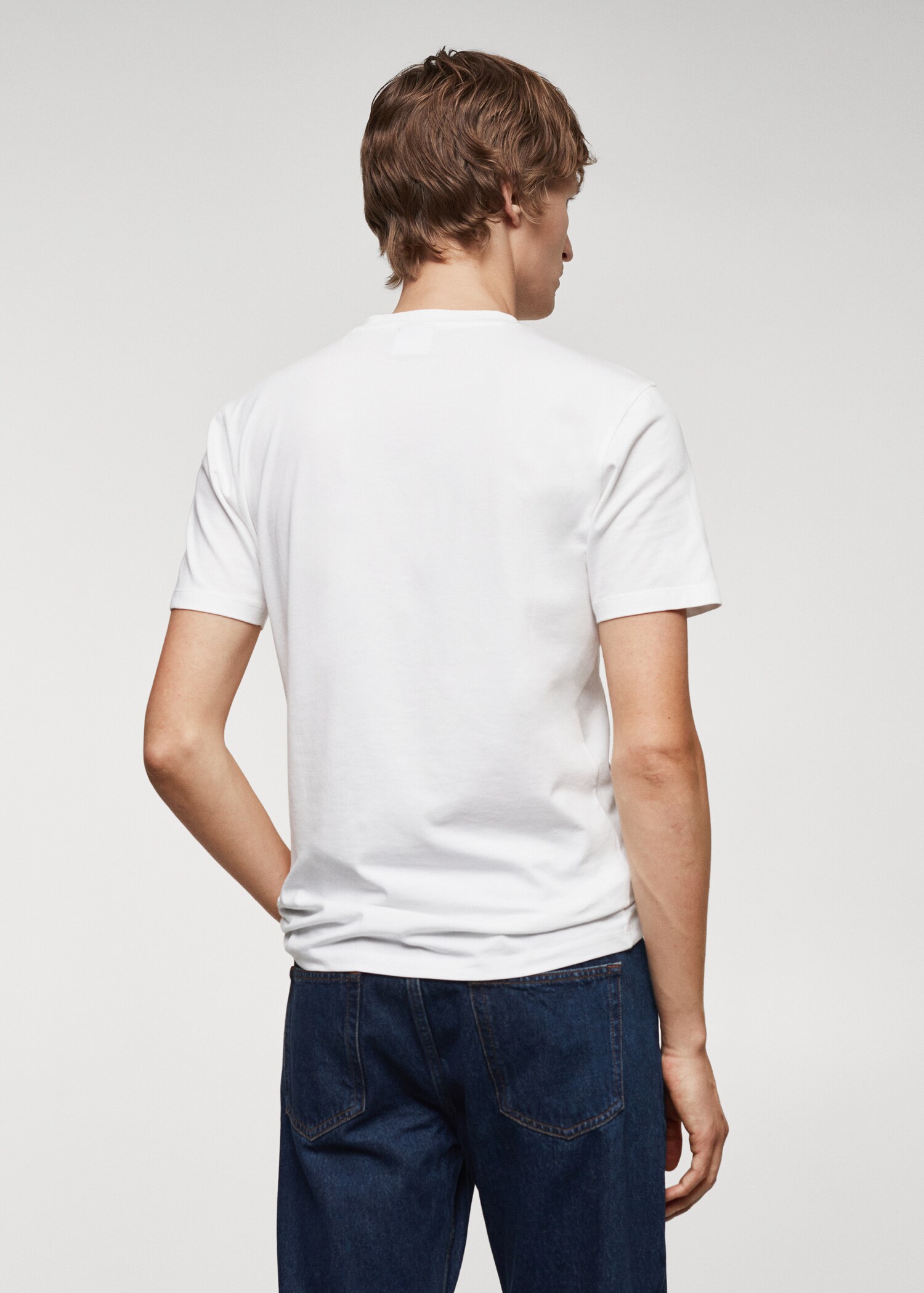 Stretch cotton T-shirt - Reverse of the article