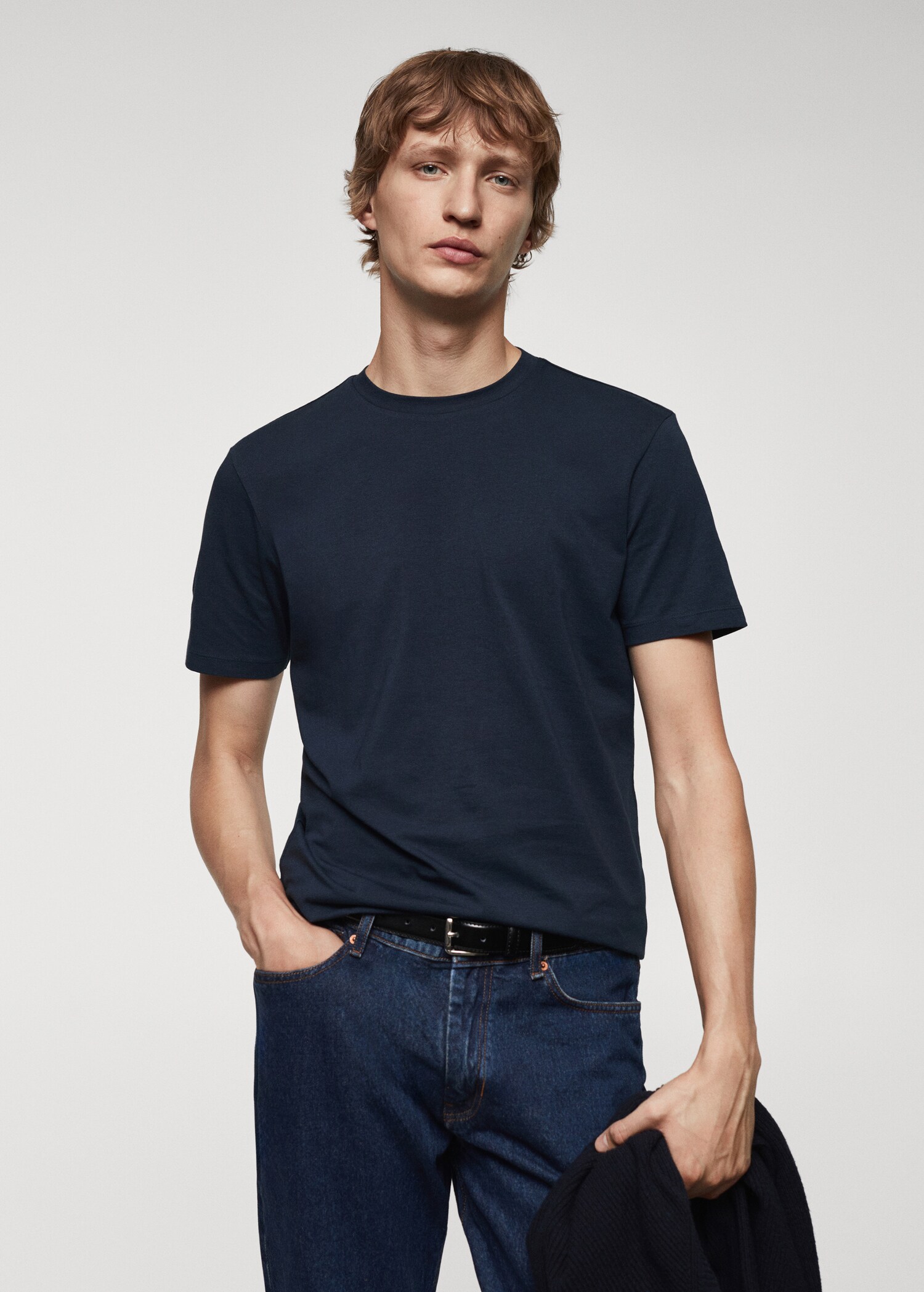 Stretch cotton T-shirt - Medium plane