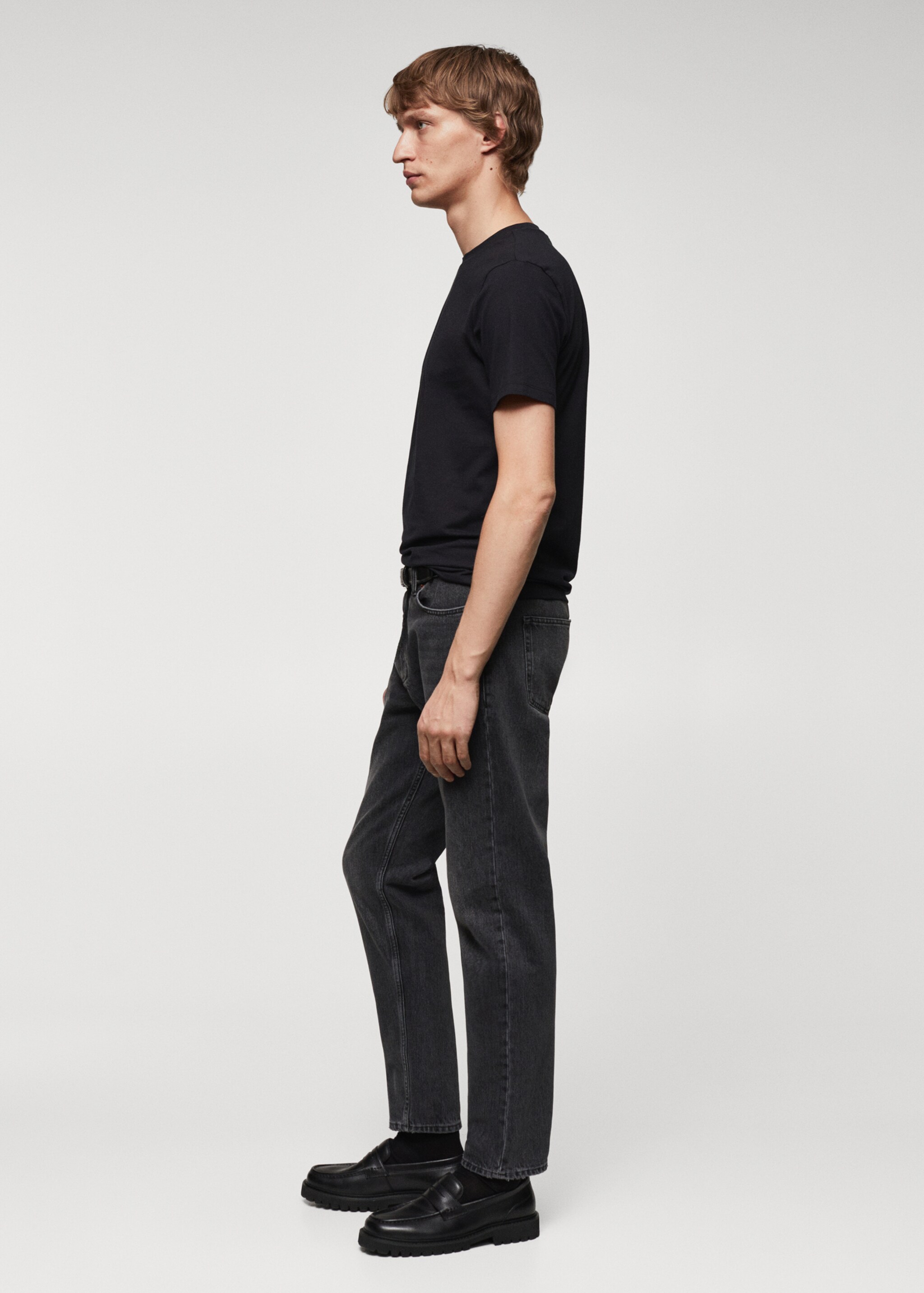 Stretch cotton T-shirt - Details of the article 1