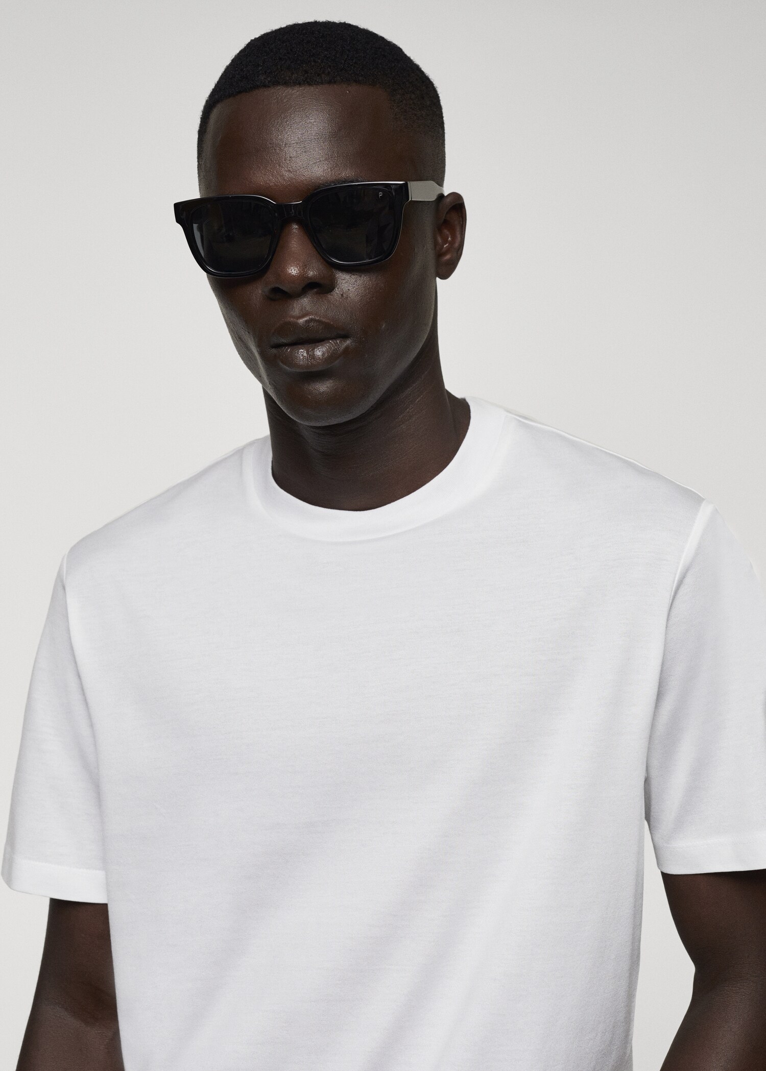 Mercerised slim-fit t-shirt - Details of the article 1