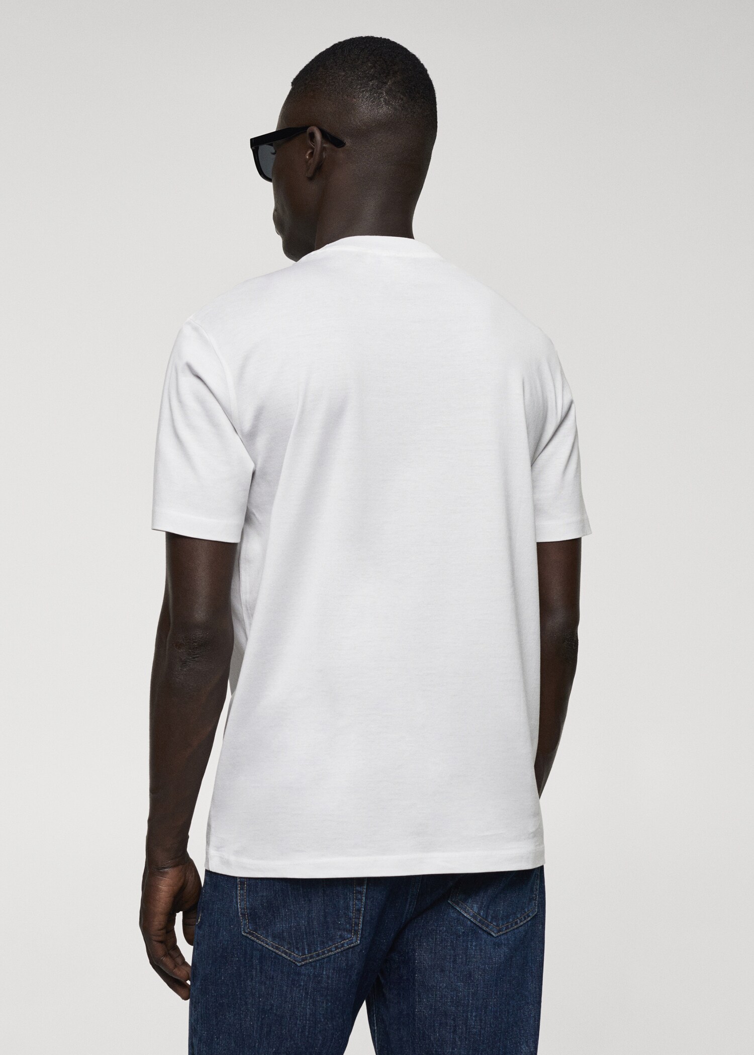 Mercerised slim-fit t-shirt - Reverse of the article
