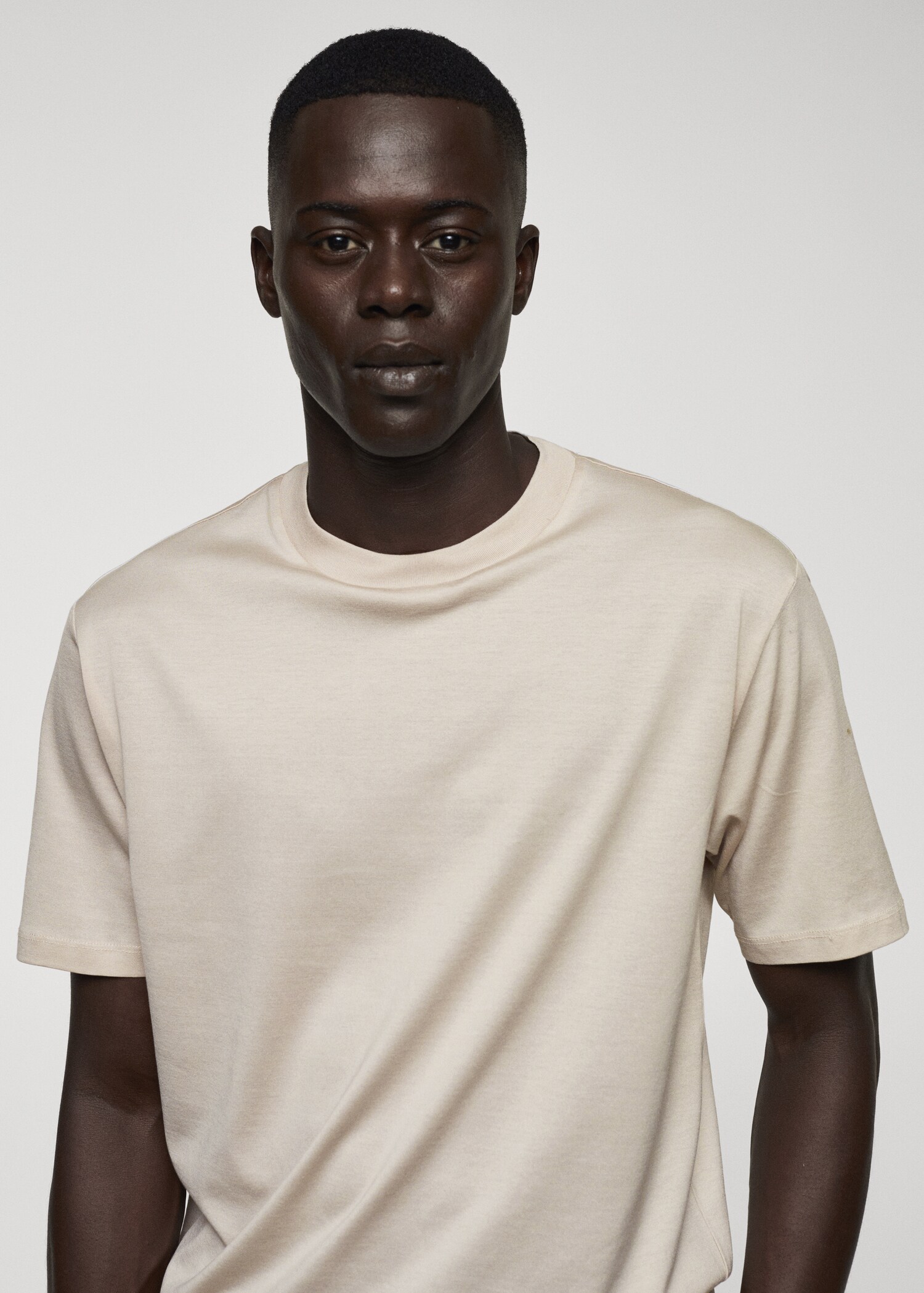 Mercerised slim-fit t-shirt - Details of the article 1