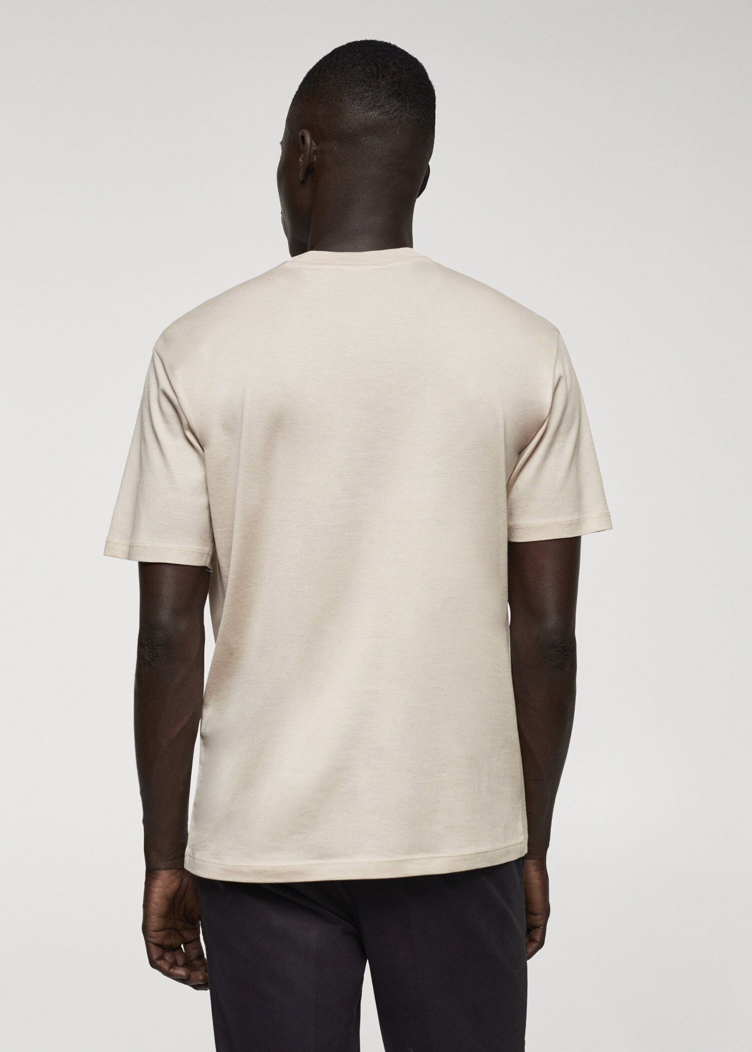 Mercerised slim-fit t-shirt - Reverse of the article