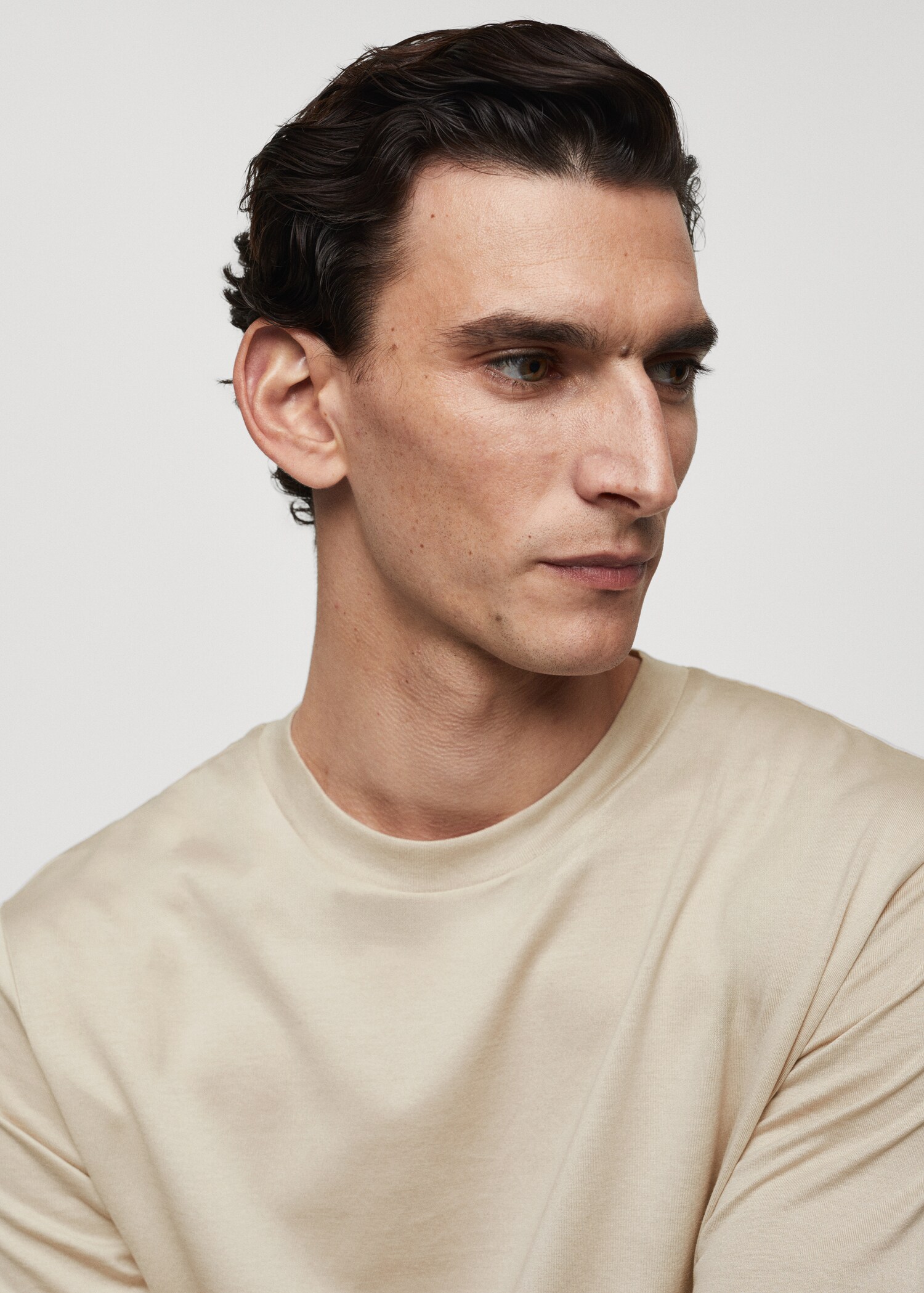 Mercerised slim-fit t-shirt - Details of the article 1