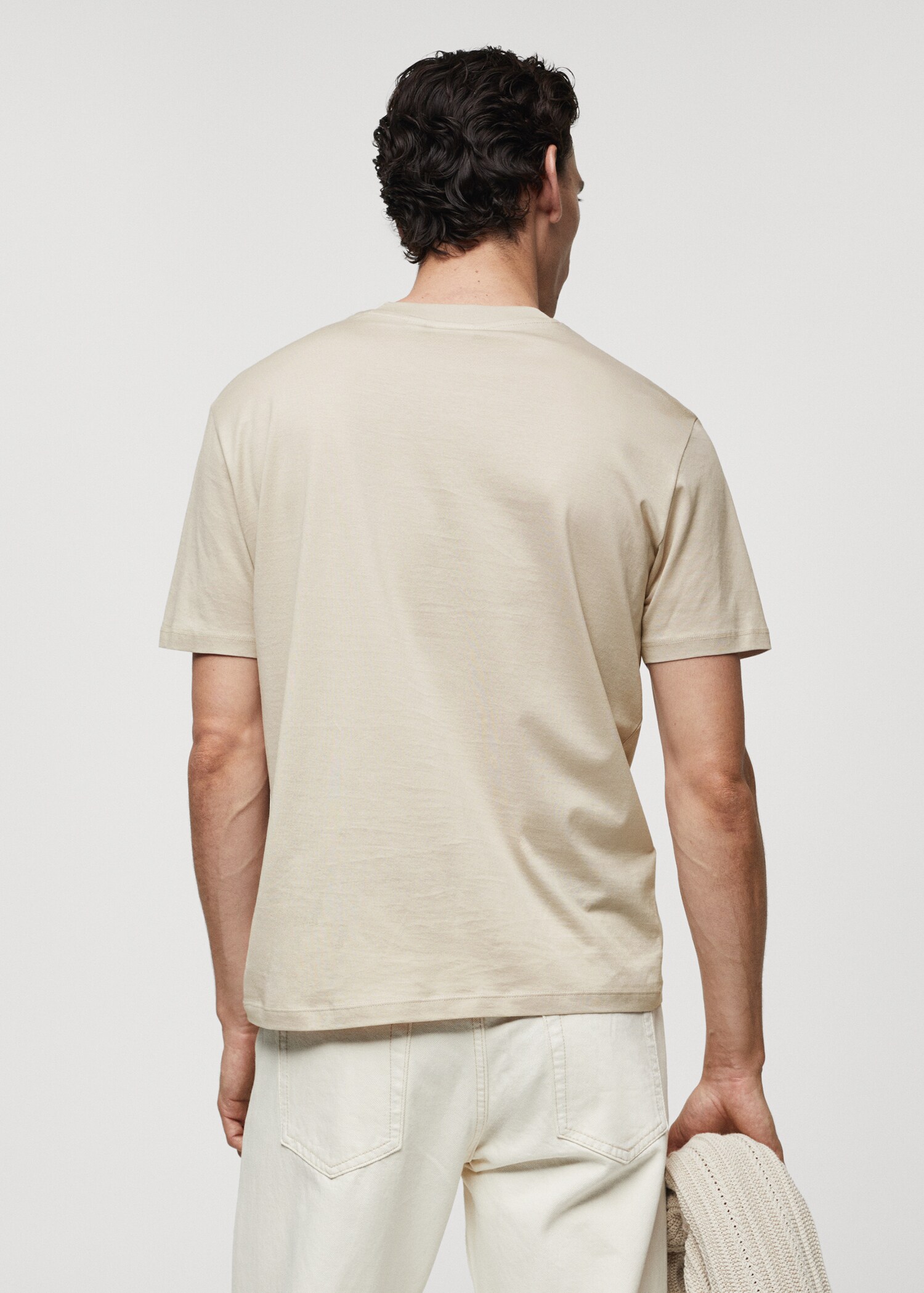 Mercerised slim-fit t-shirt - Reverse of the article