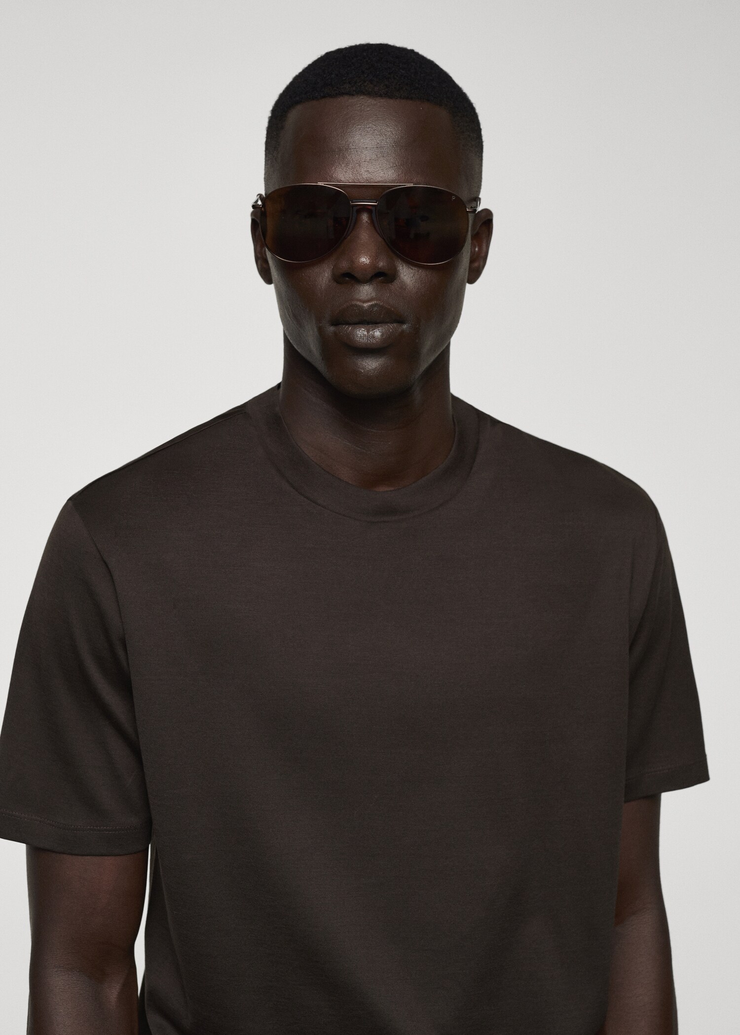 Mercerised slim-fit t-shirt - Details of the article 1