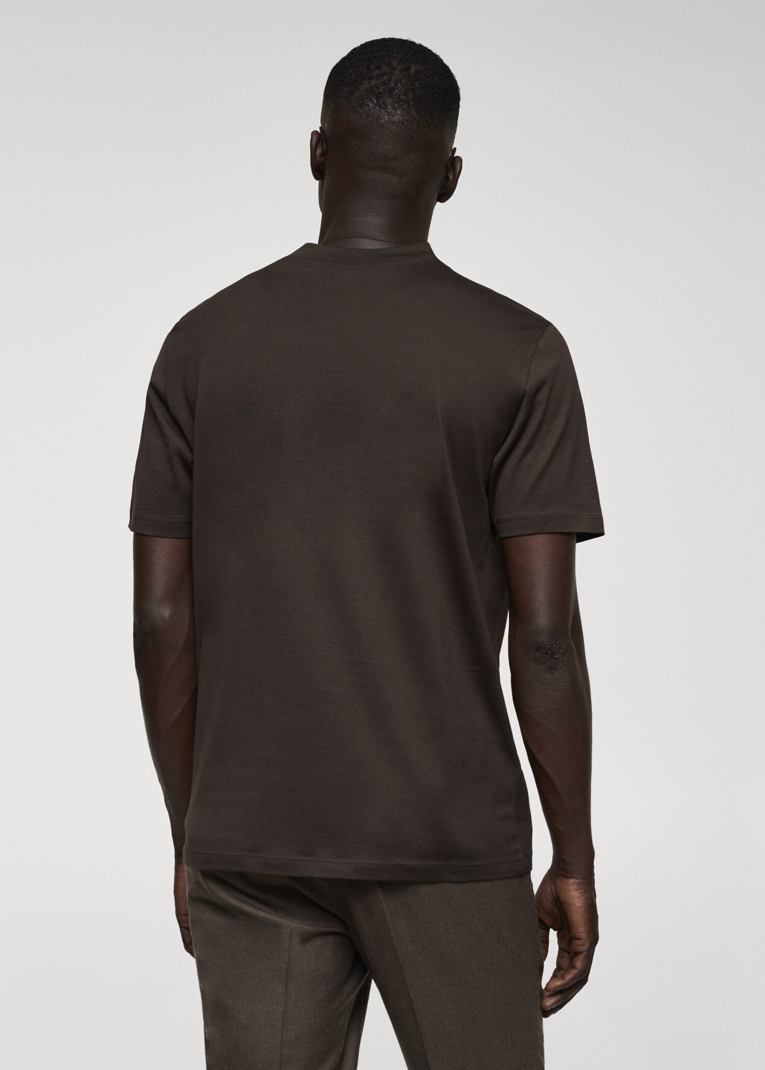 Mercerised slim-fit t-shirt - Reverse of the article