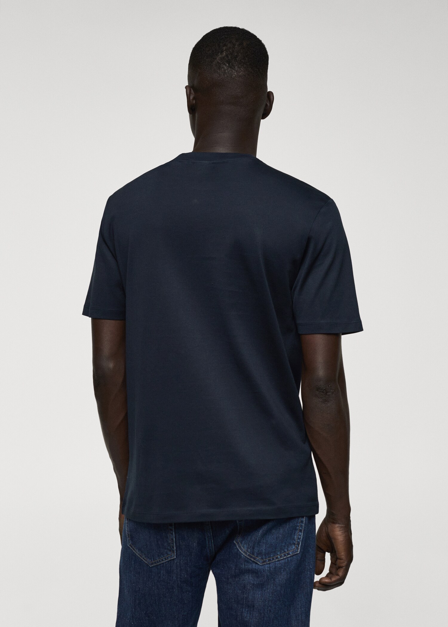 Mercerised slim-fit t-shirt - Reverse of the article