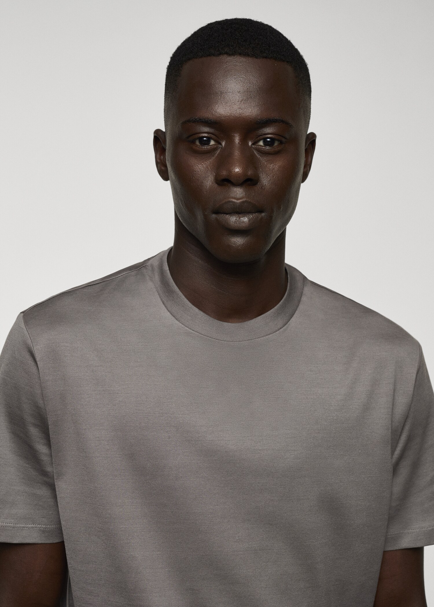 Mercerised slim-fit t-shirt - Details of the article 1