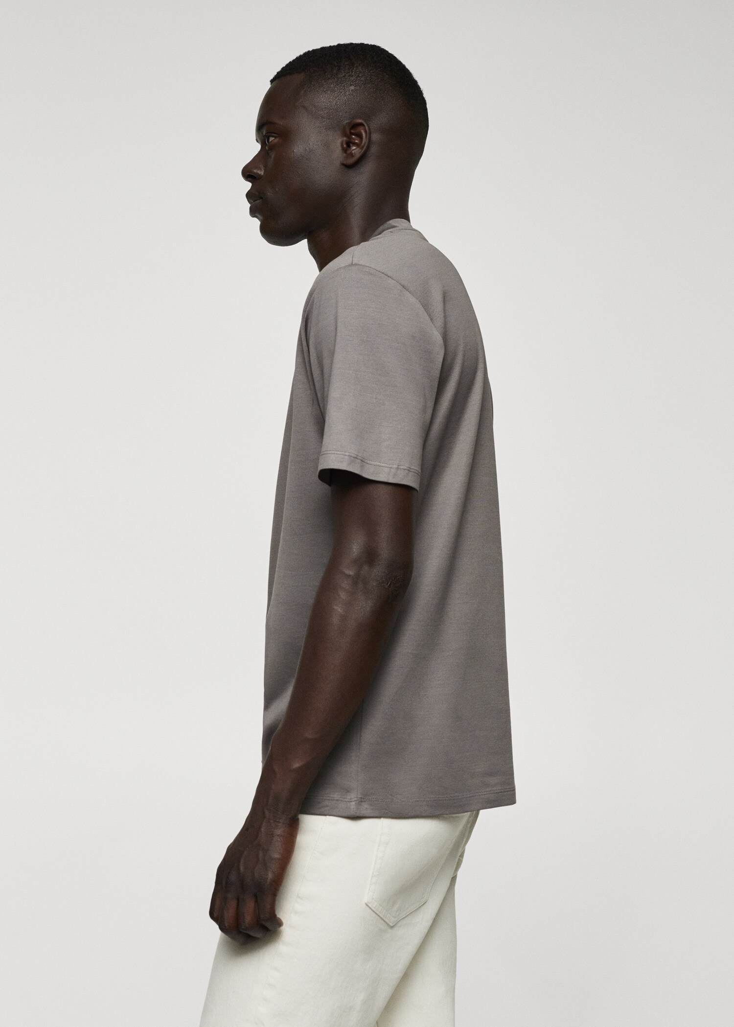 Mercerised slim-fit t-shirt - Details of the article 2