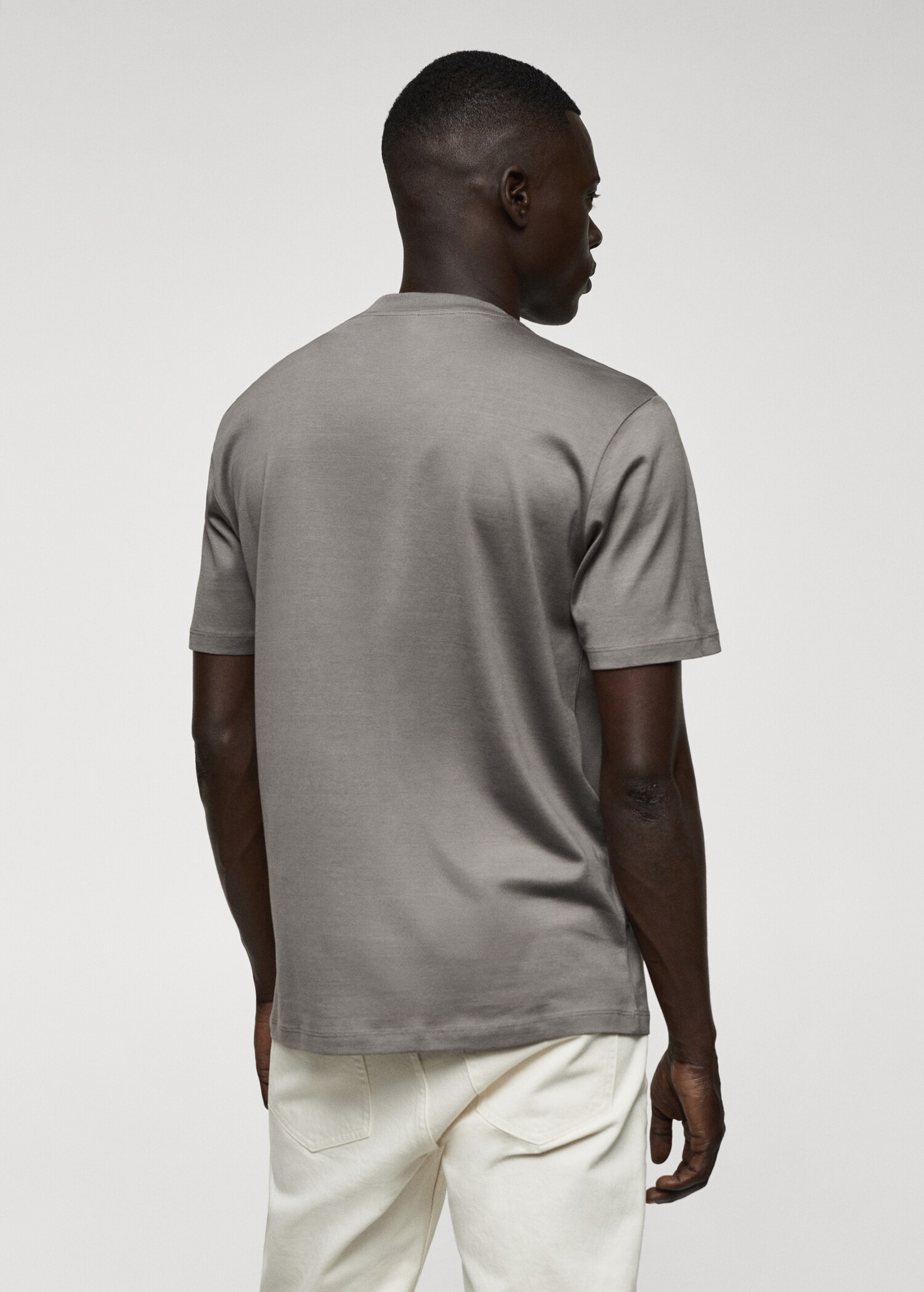 Mercerised slim-fit t-shirt - Reverse of the article