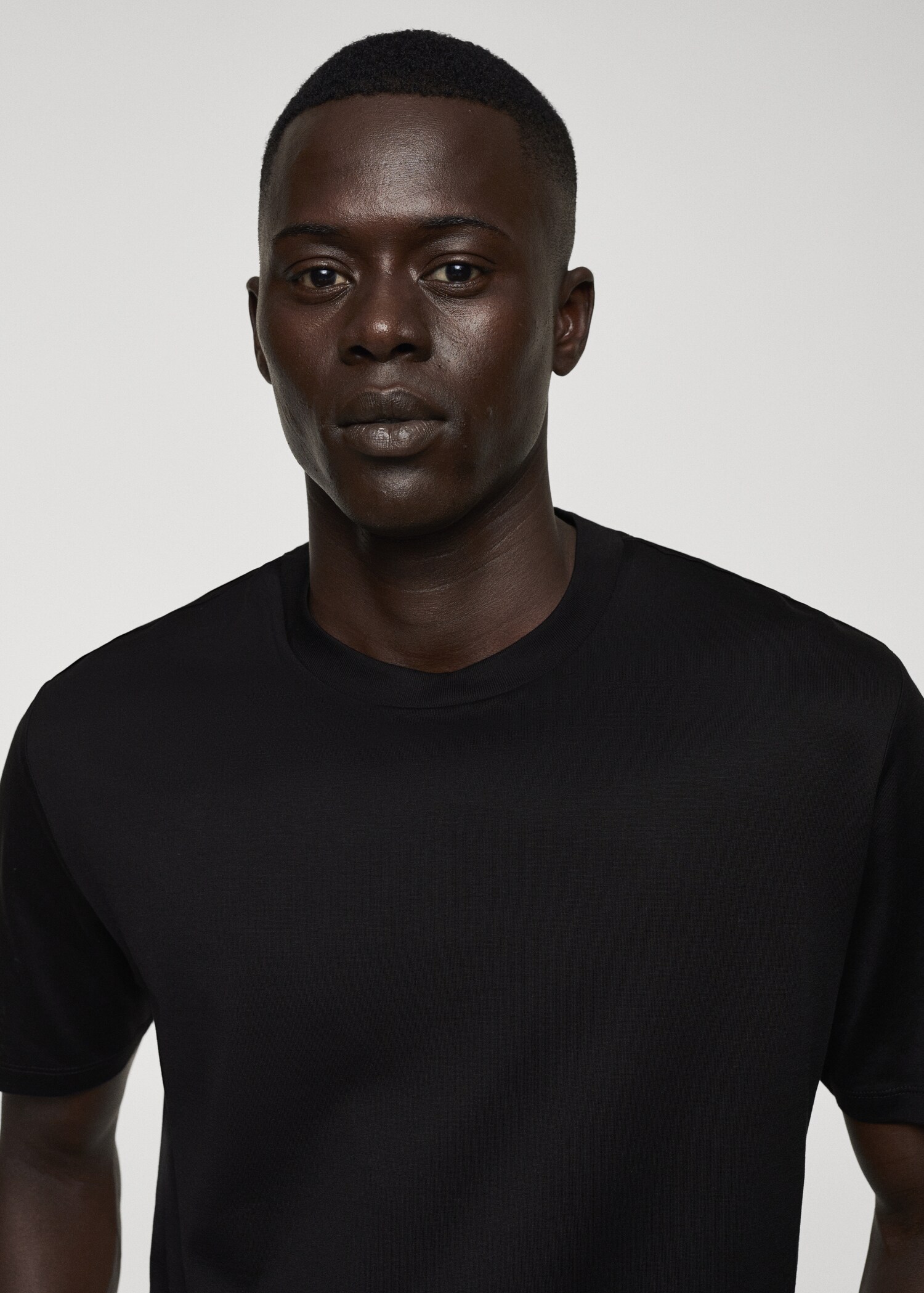 Mercerised slim-fit t-shirt - Details of the article 1