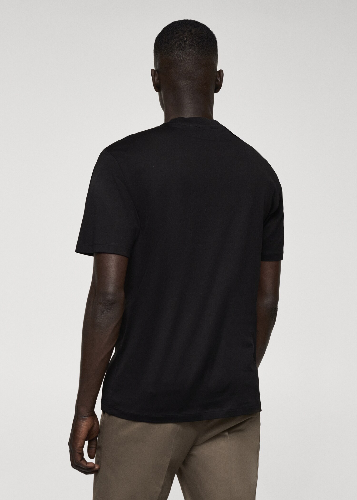 Mercerised slim-fit t-shirt - Reverse of the article