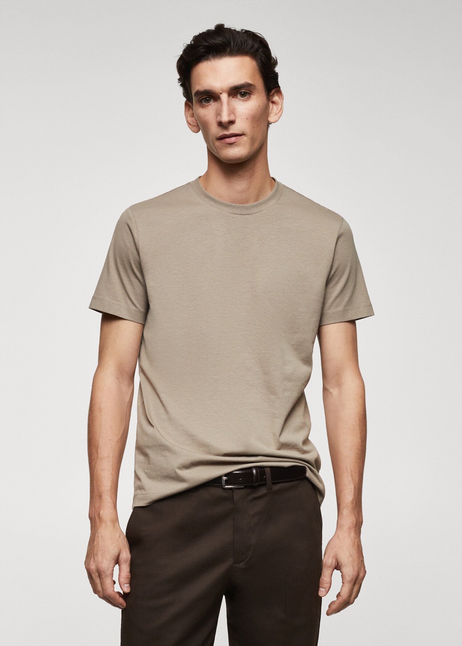 Essential cotton-blend T-shirt - Medium plane