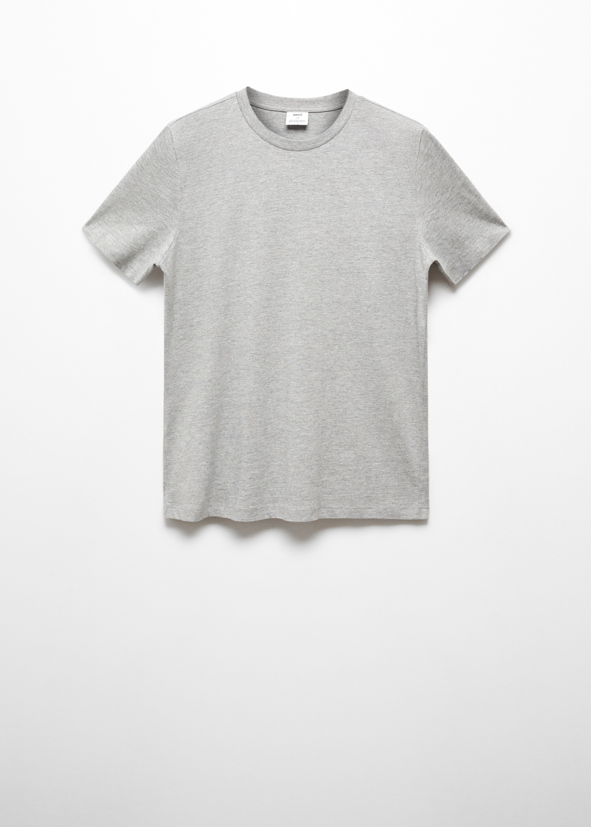 Essential cotton-blend T-shirt - Article without model, Medium Heather Grey. Ref: 67040647-00.