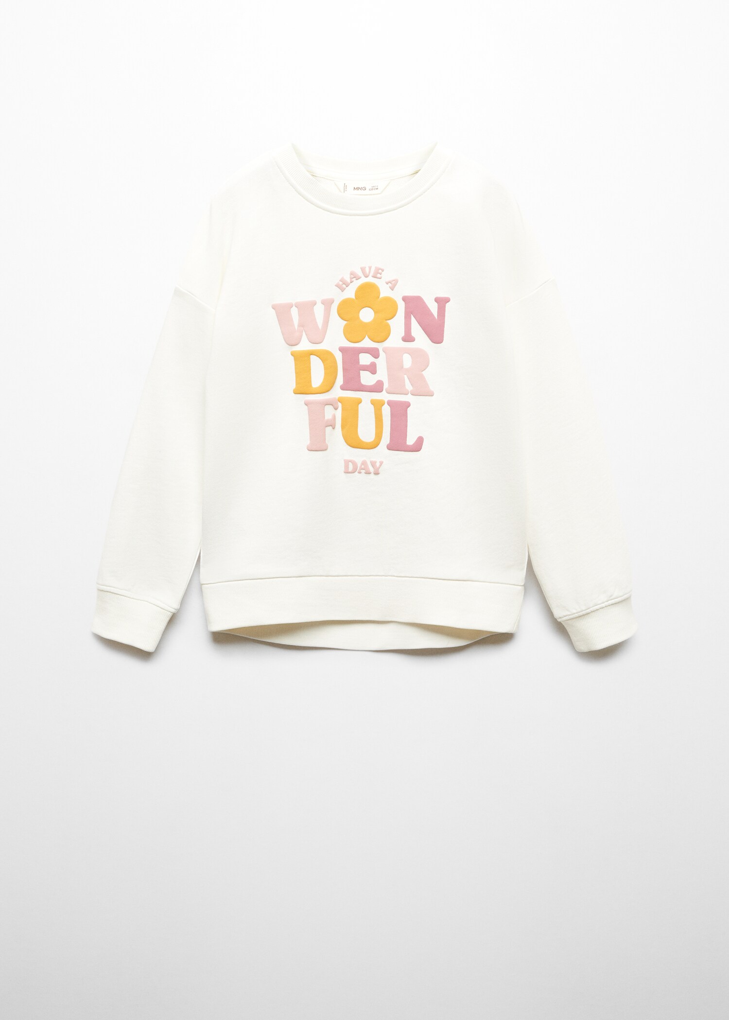 Cotton-blend message sweatshirt - Article without model