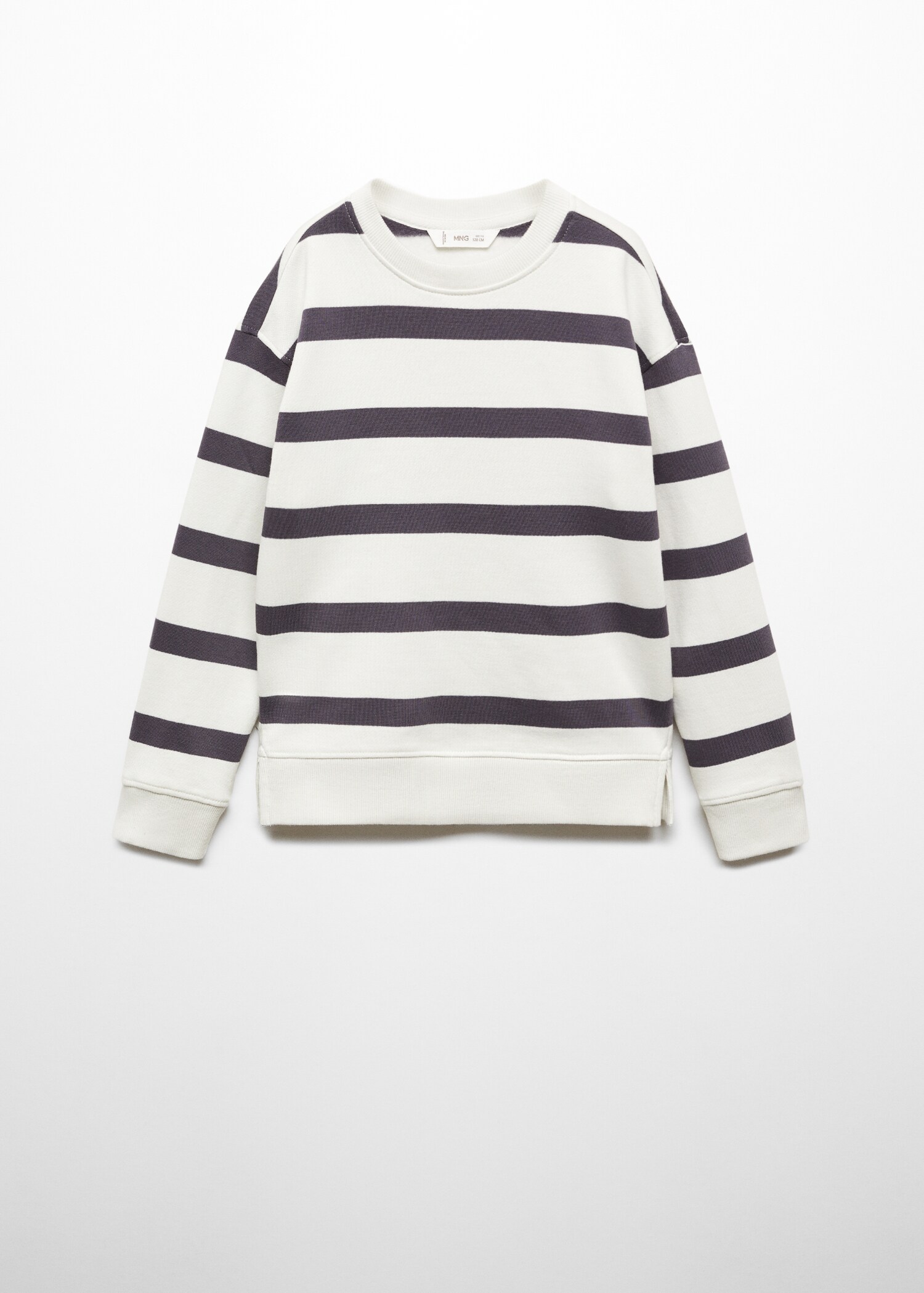 Gemustertes Sweatshirt mit Streifen - Artikel ohne Model