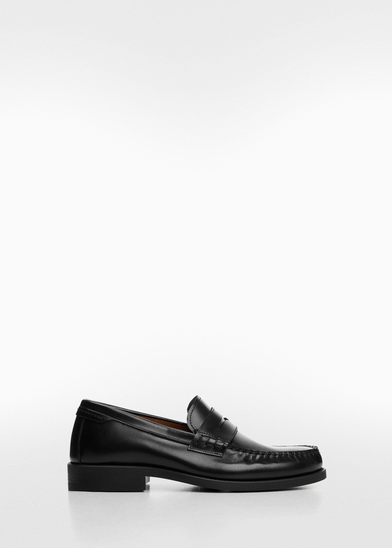 Mocassins découpe cuir effet patiné - Article sans modèle