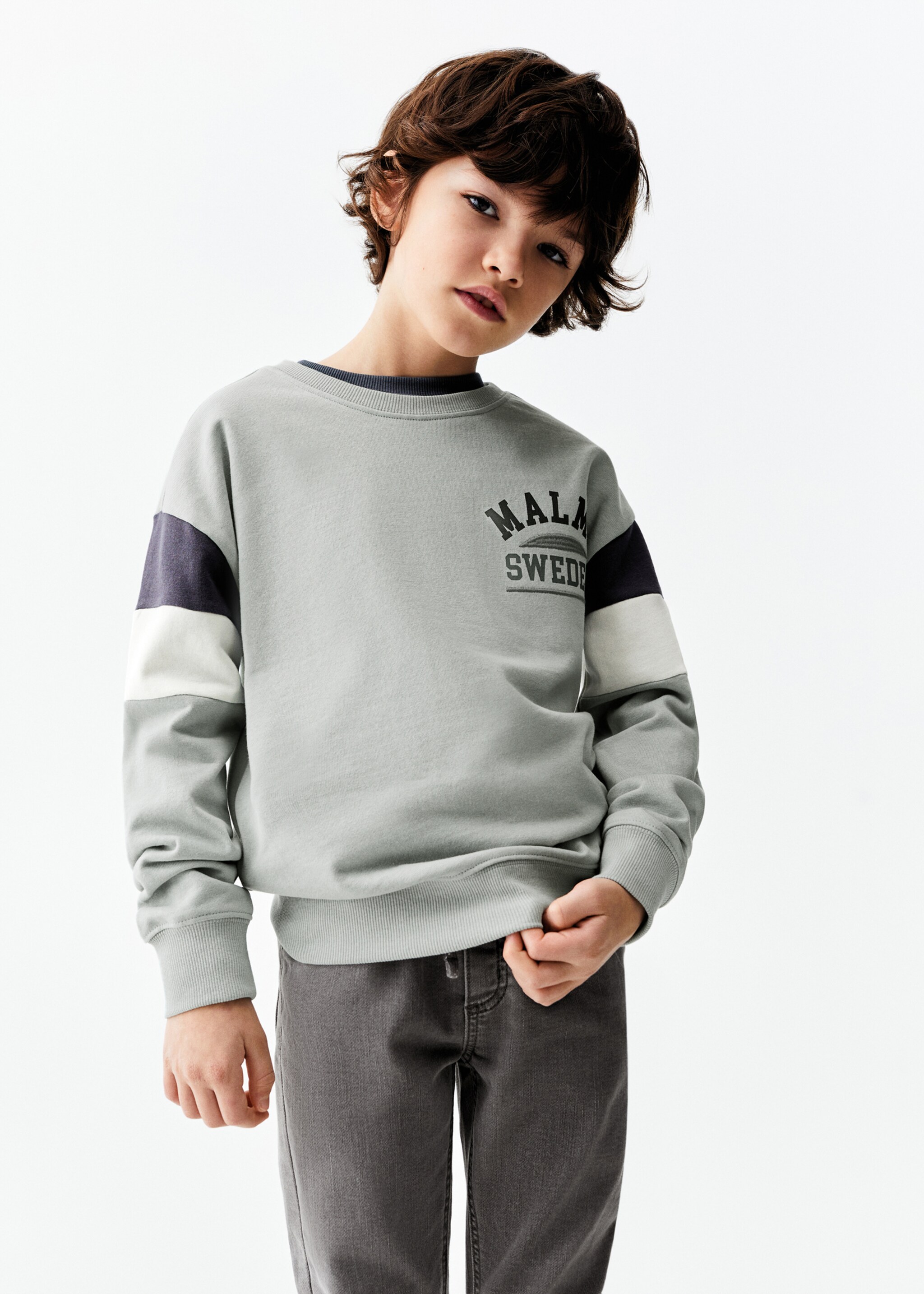 Printed cotton sweatshirt - Medium plane