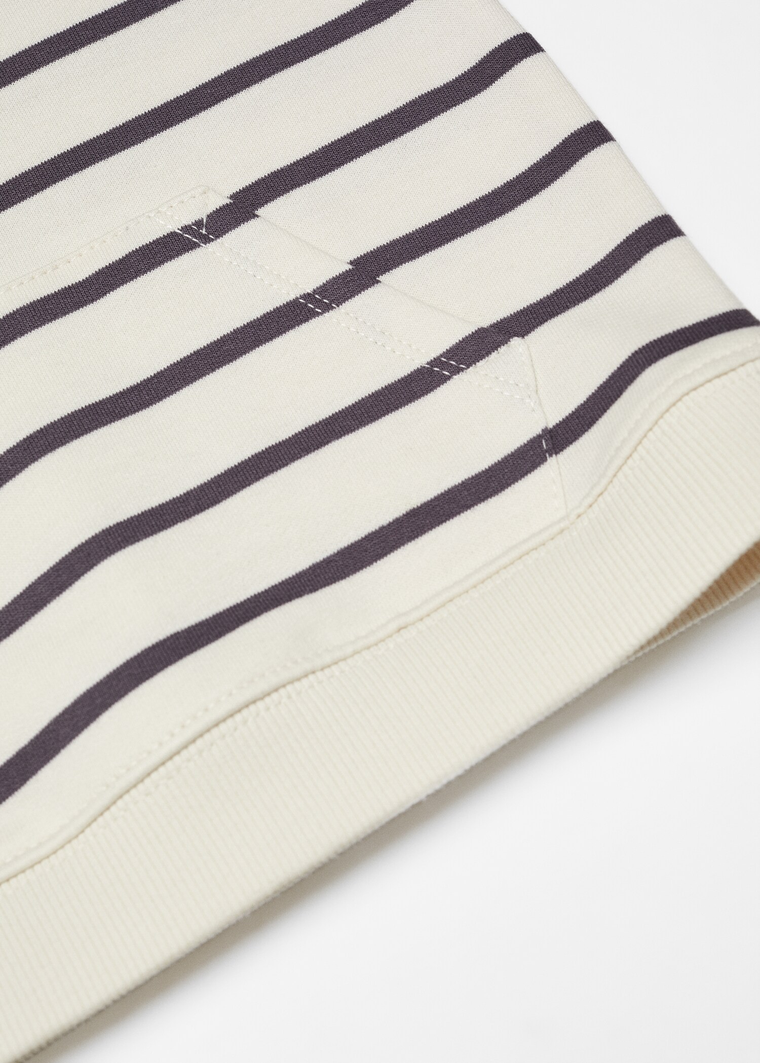 Striped cotton-blend sweatshirt - Details of the article 0