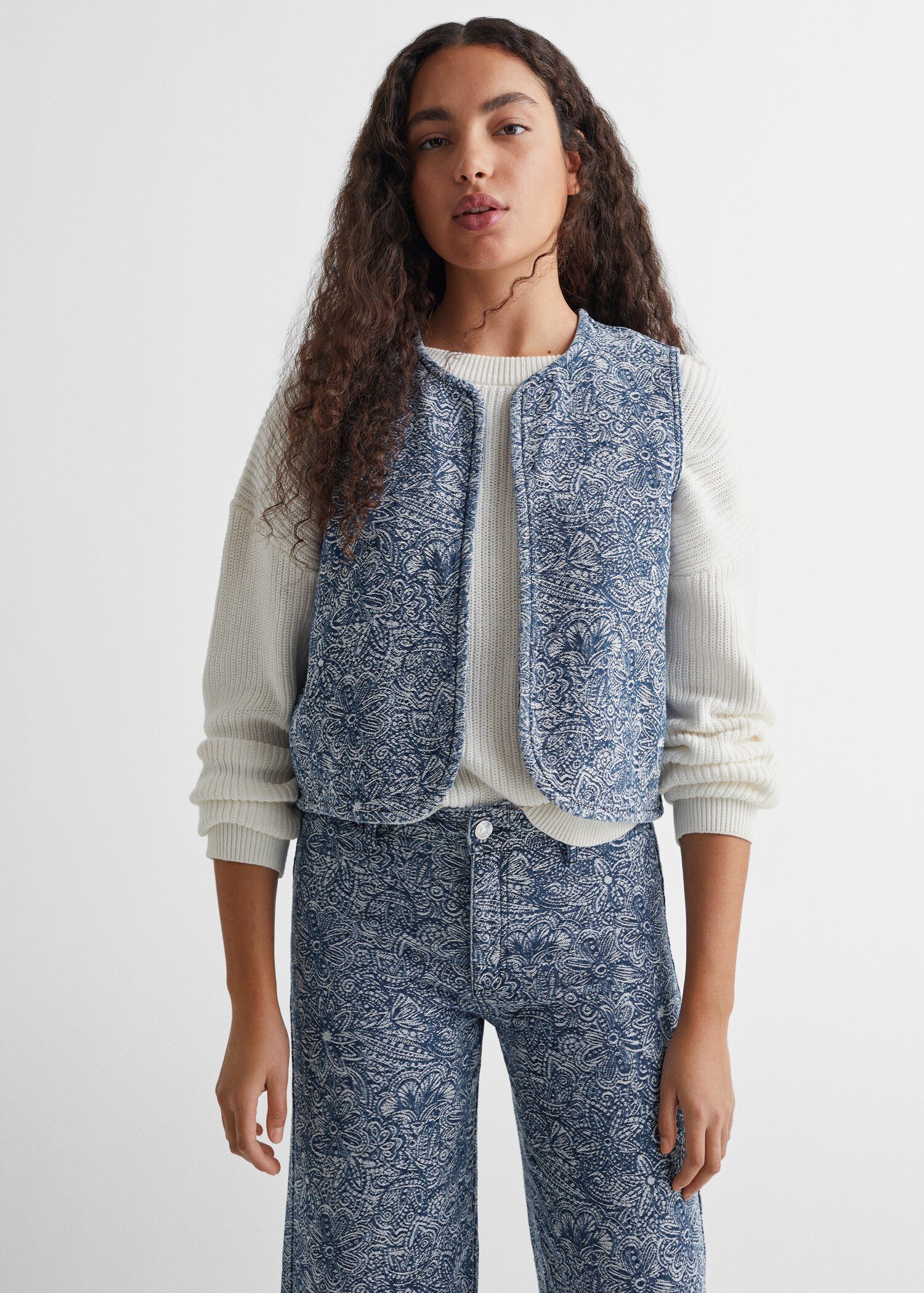 Embroidered straight-fit trousers - Reverse of the article