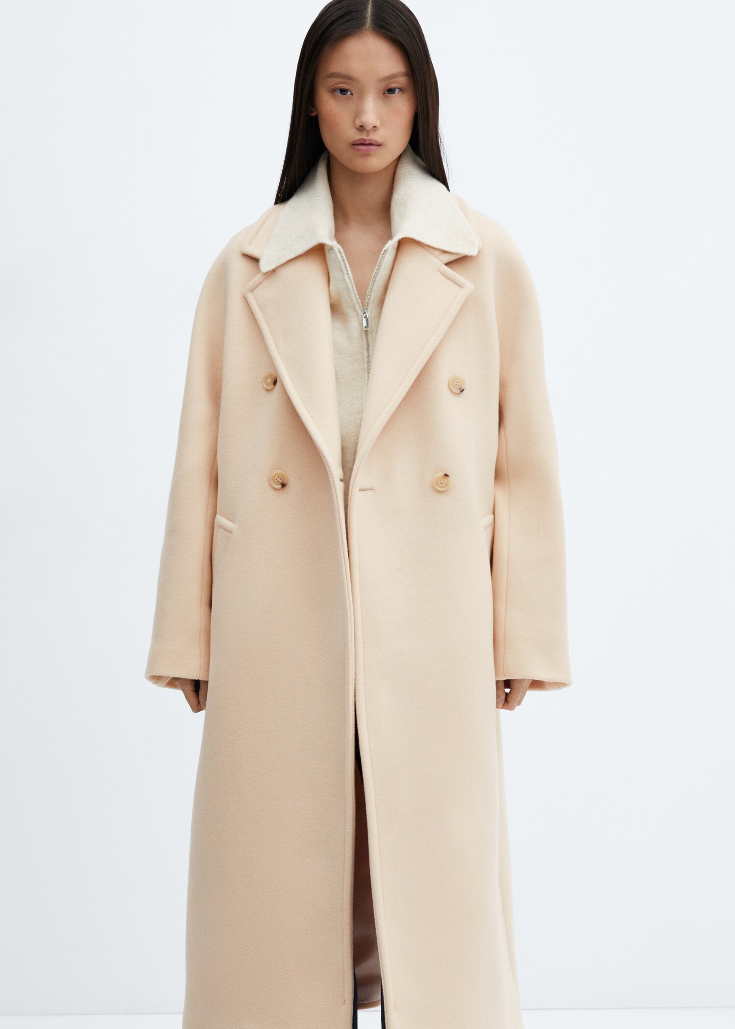 Lapel Manteco wool coat - Medium plane