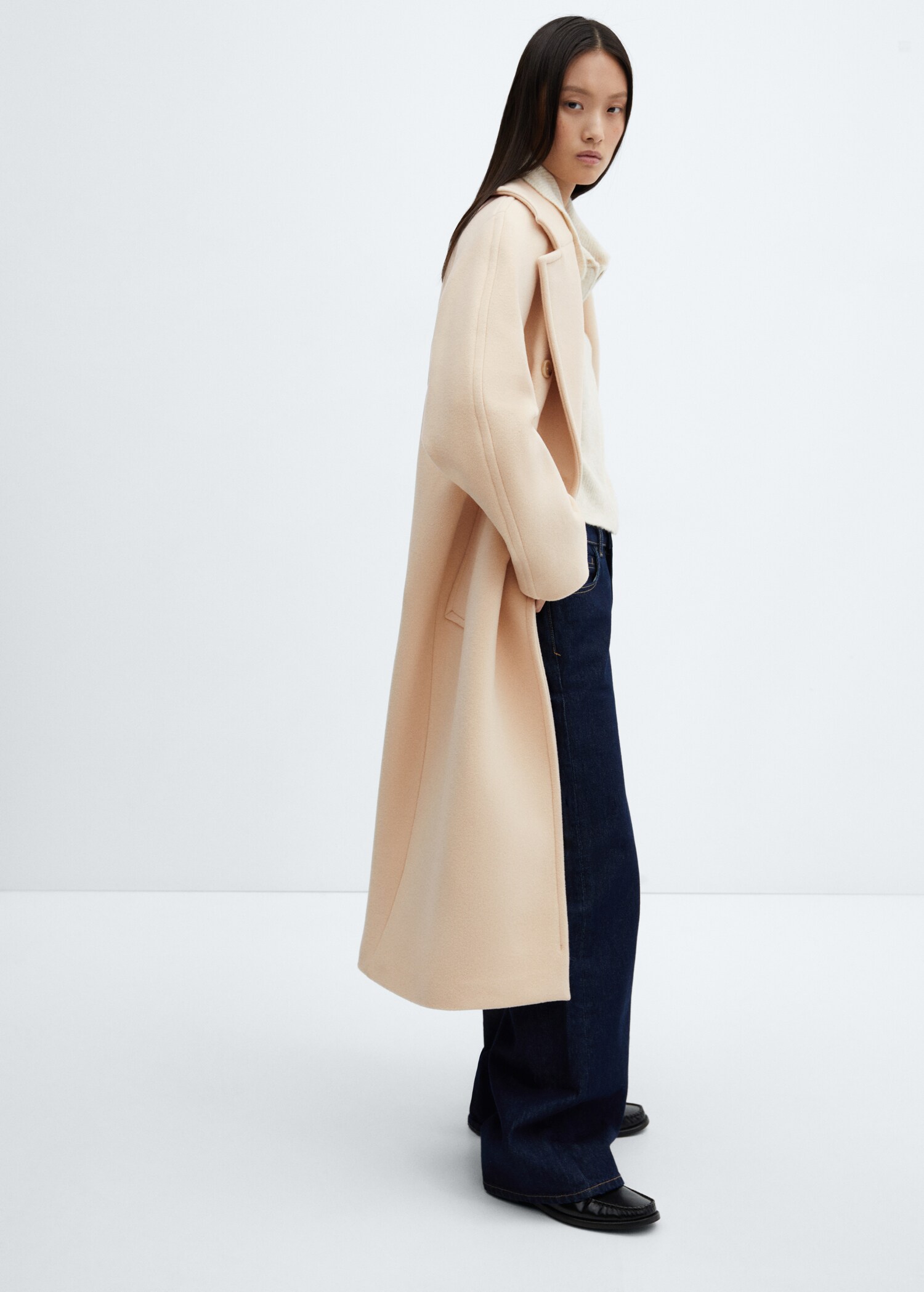 Lapel Manteco wool coat - Details of the article 2