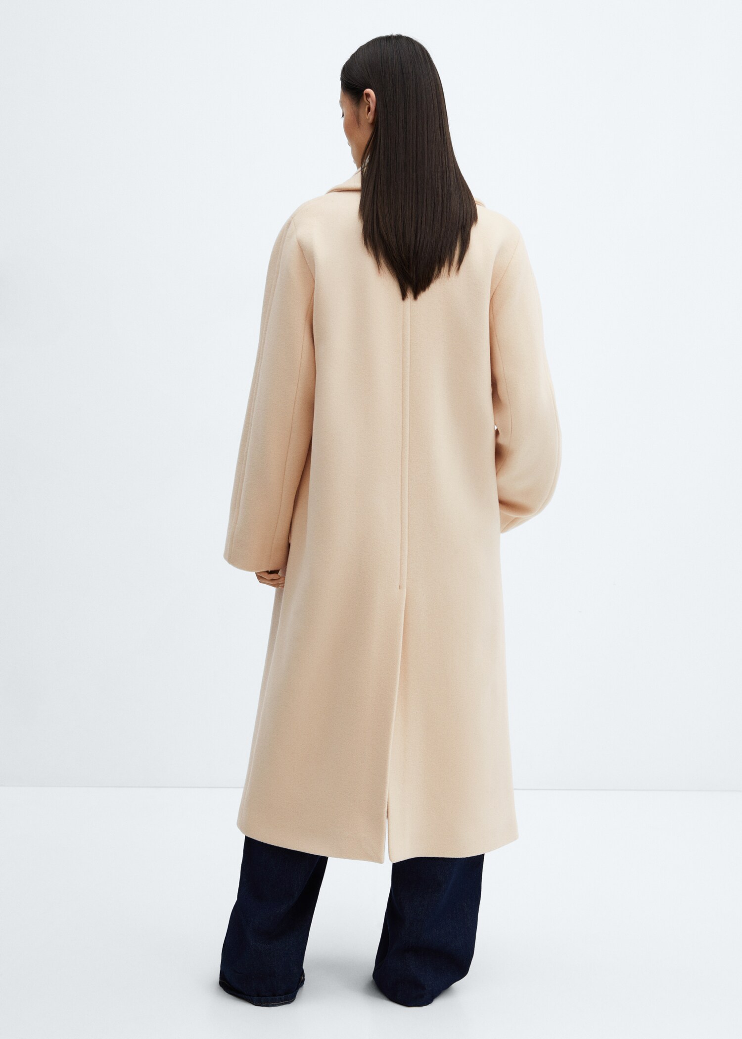Lapel Manteco wool coat - Reverse of the article