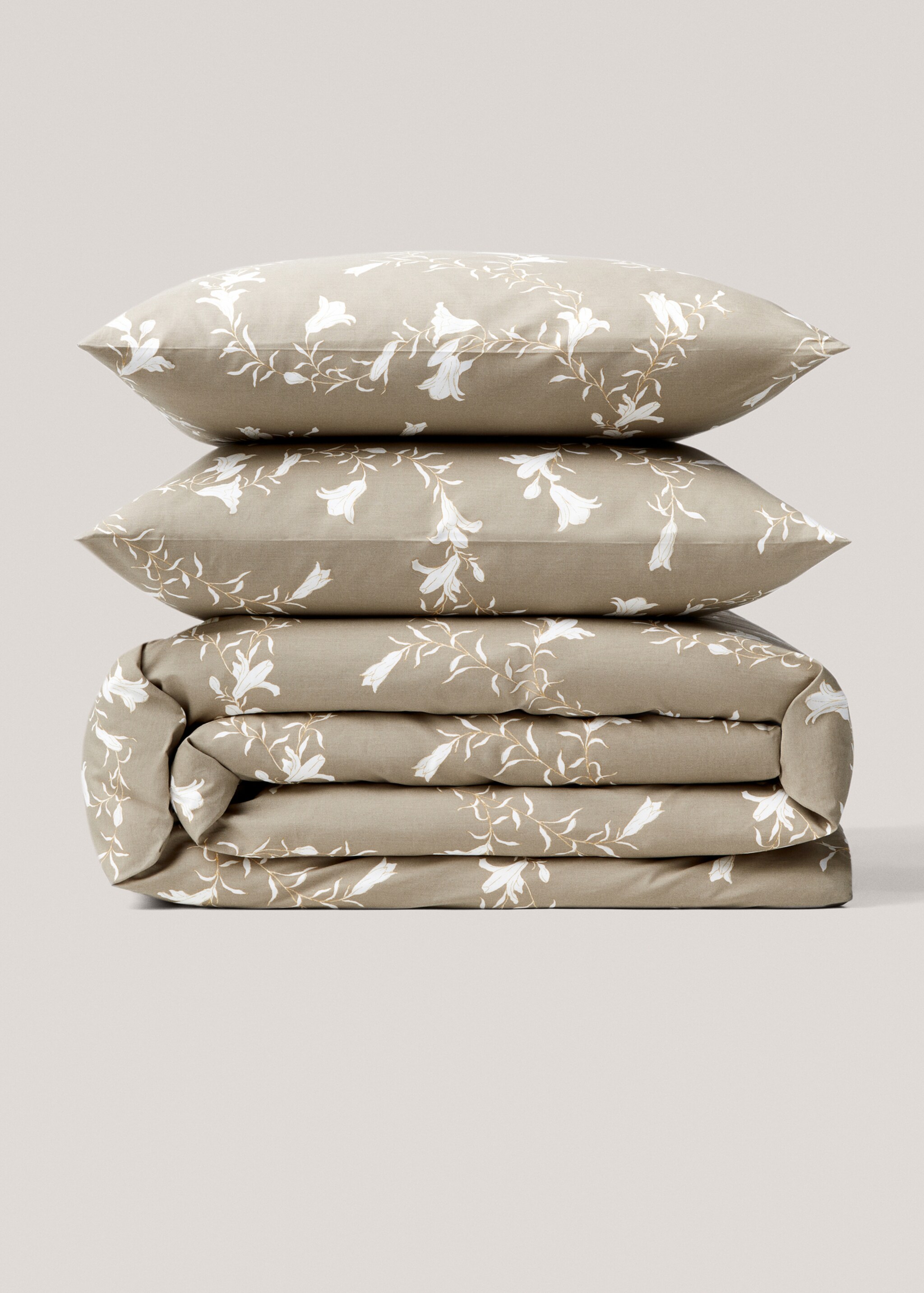 Bettbezug mit konstrastierendem Blumenmuster für 90 cm Bett - Artikel ohne Model