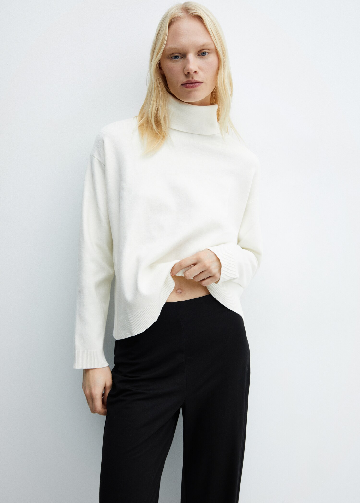Knitted wideleg trousers - Details of the article 1