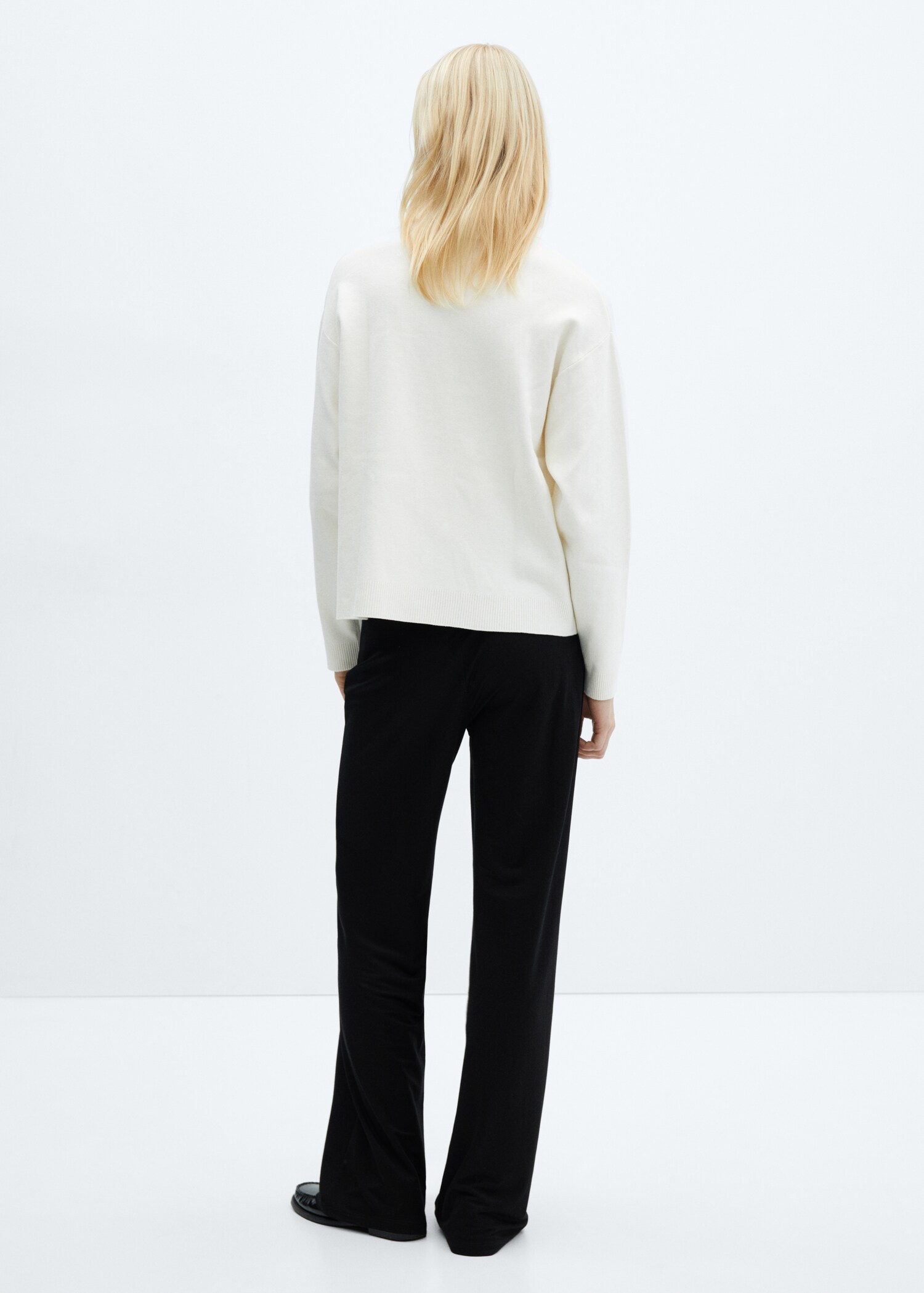 Knitted wideleg trousers - Reverse of the article