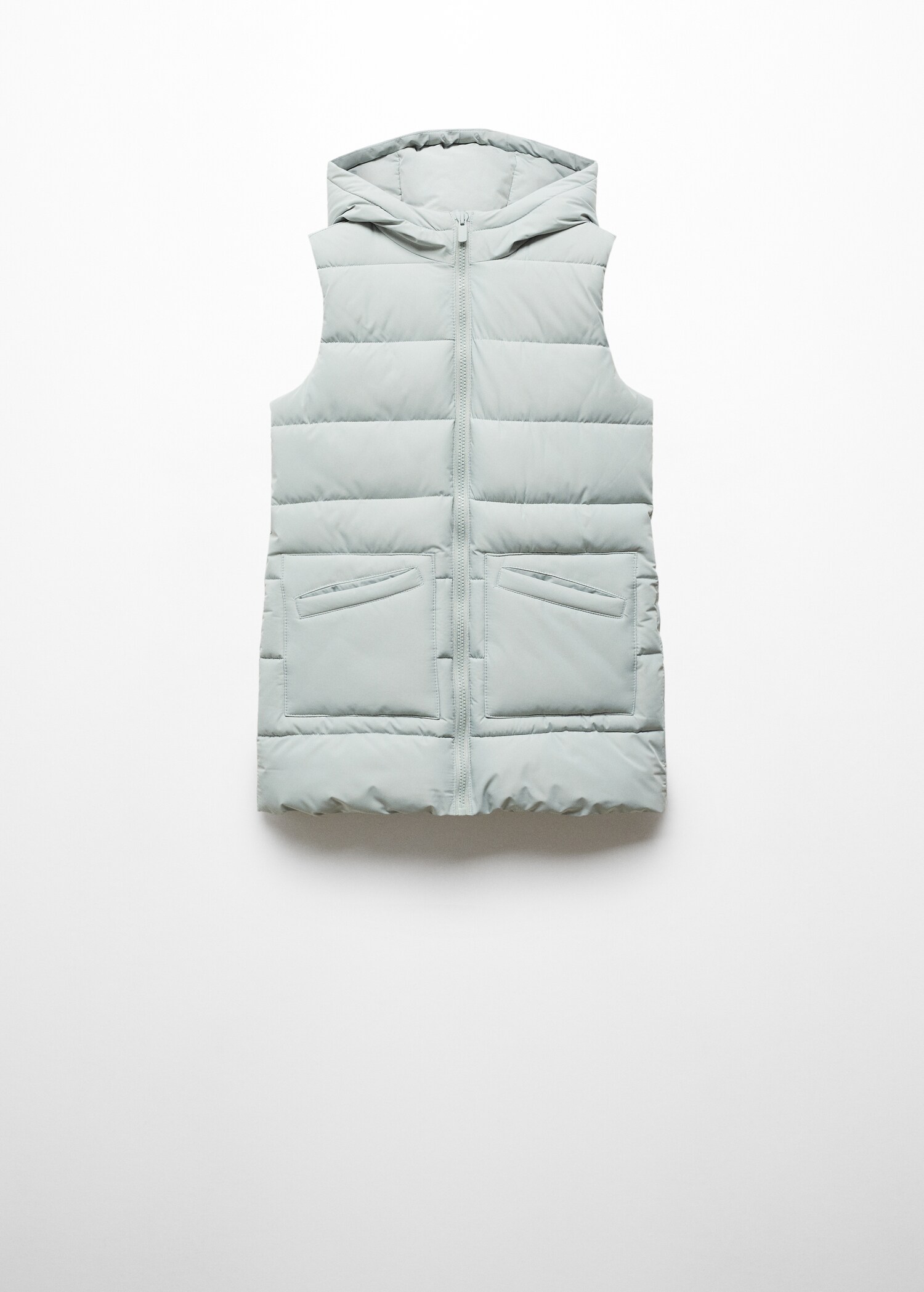 Quilted gilet with hood - Article without model
