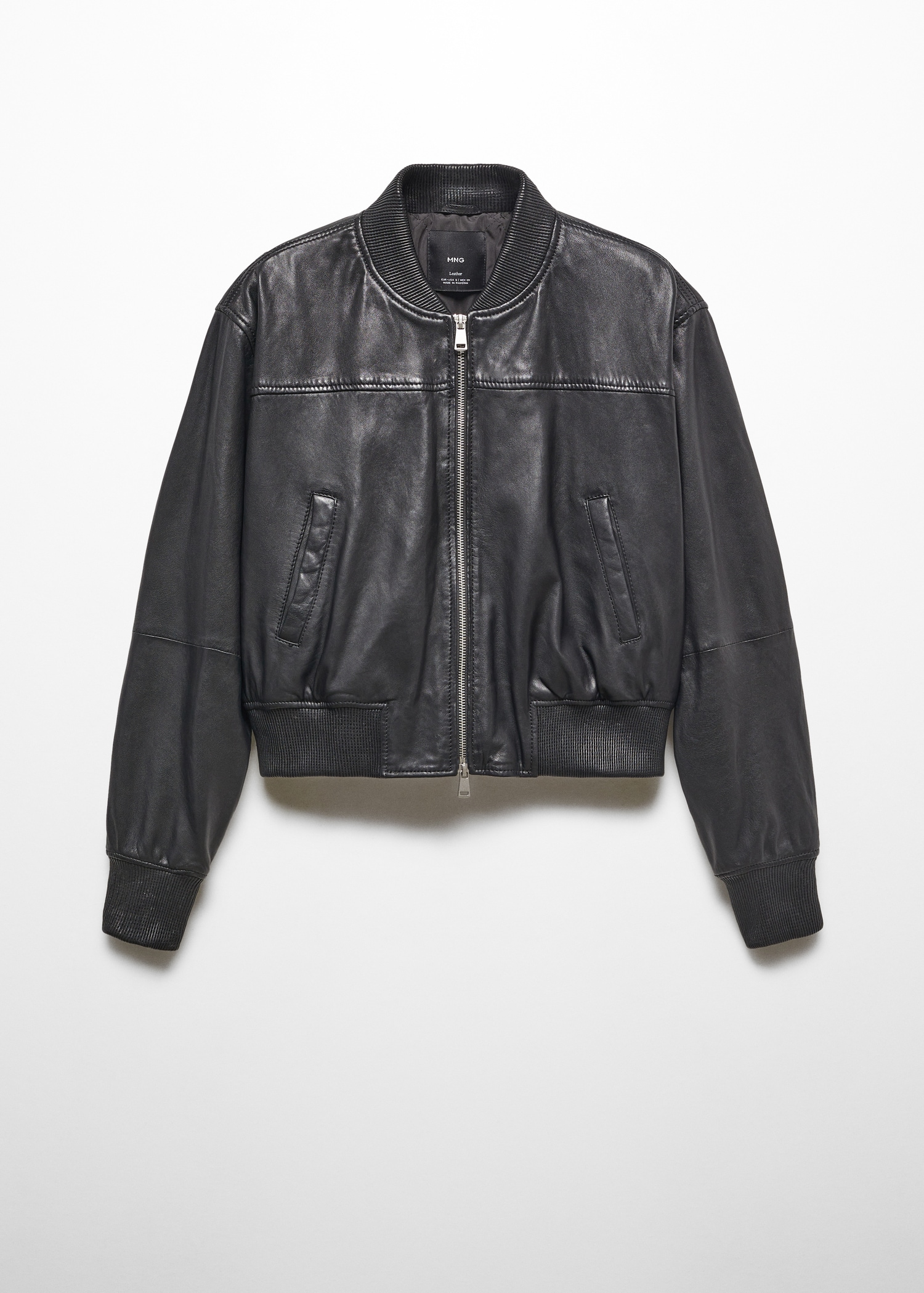 Black Leather Bomber Jacket Zara Faux Leather Jacket With Zips