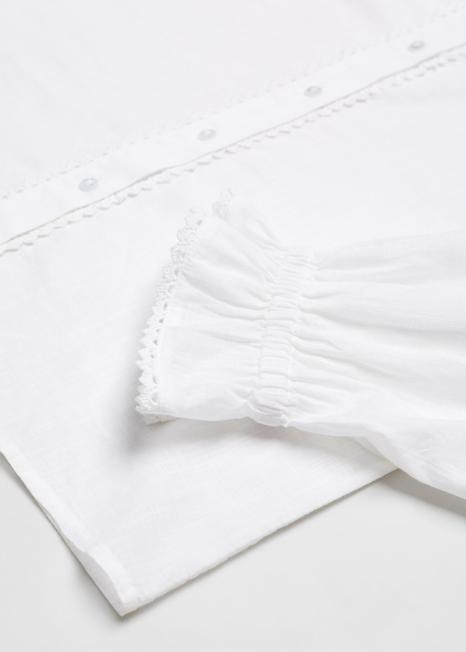 Puff-sleeve cotton shirt - Details of the article 8