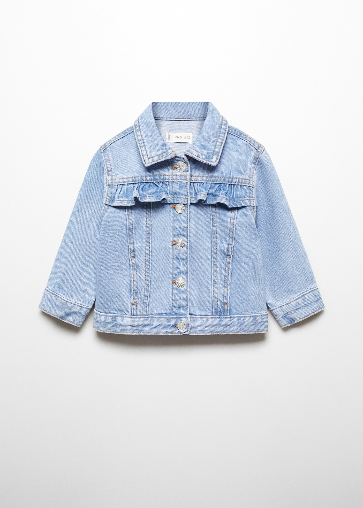 Ruffled denim jacket - Article without model