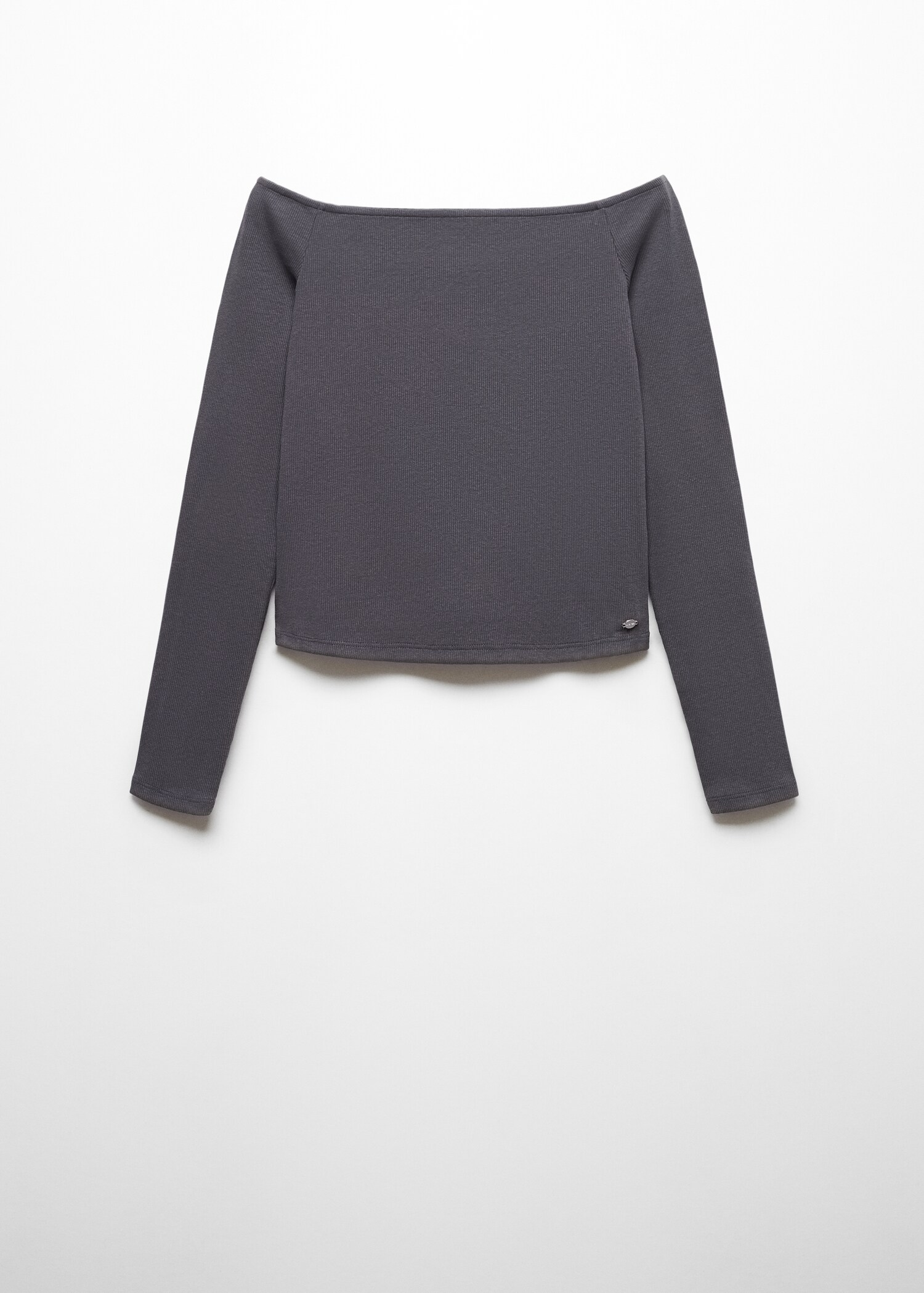 Ribbed off-the-shoulder t-shirt - Article without model