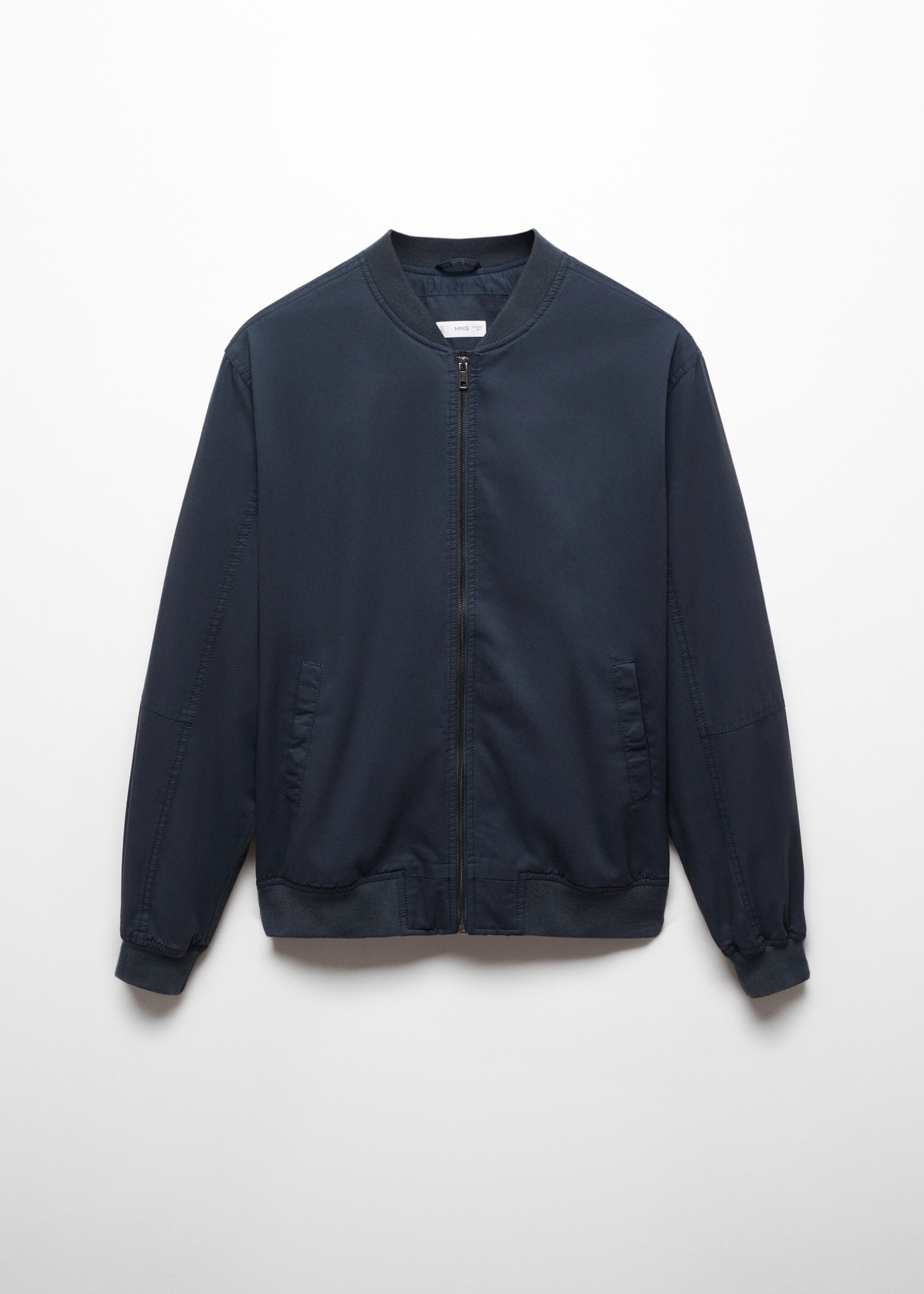 Cotton bomber jacket - Article without model, Blue. Ref: 67042919-00.